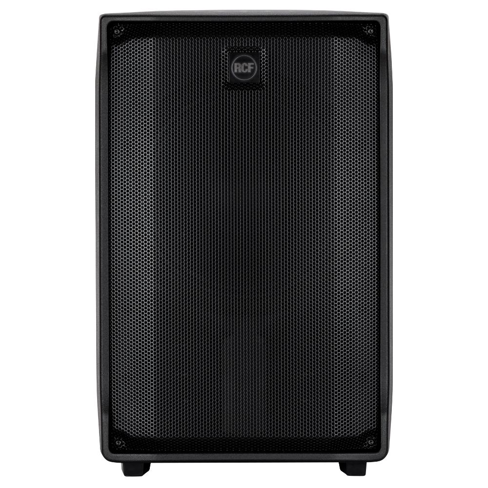 RCF EVOX JMIX8 with mixer front view portable column speaker system