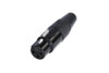 REAN RC3F-BAG-D 3-pole female XLR cable connector, front view showing pin socket and latch