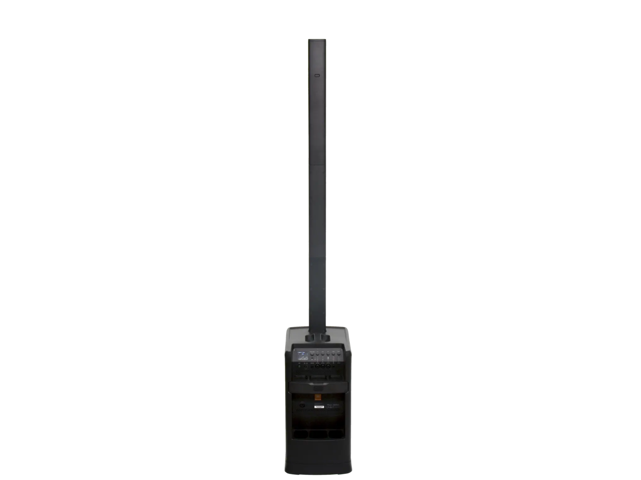 Black speaker in a white background