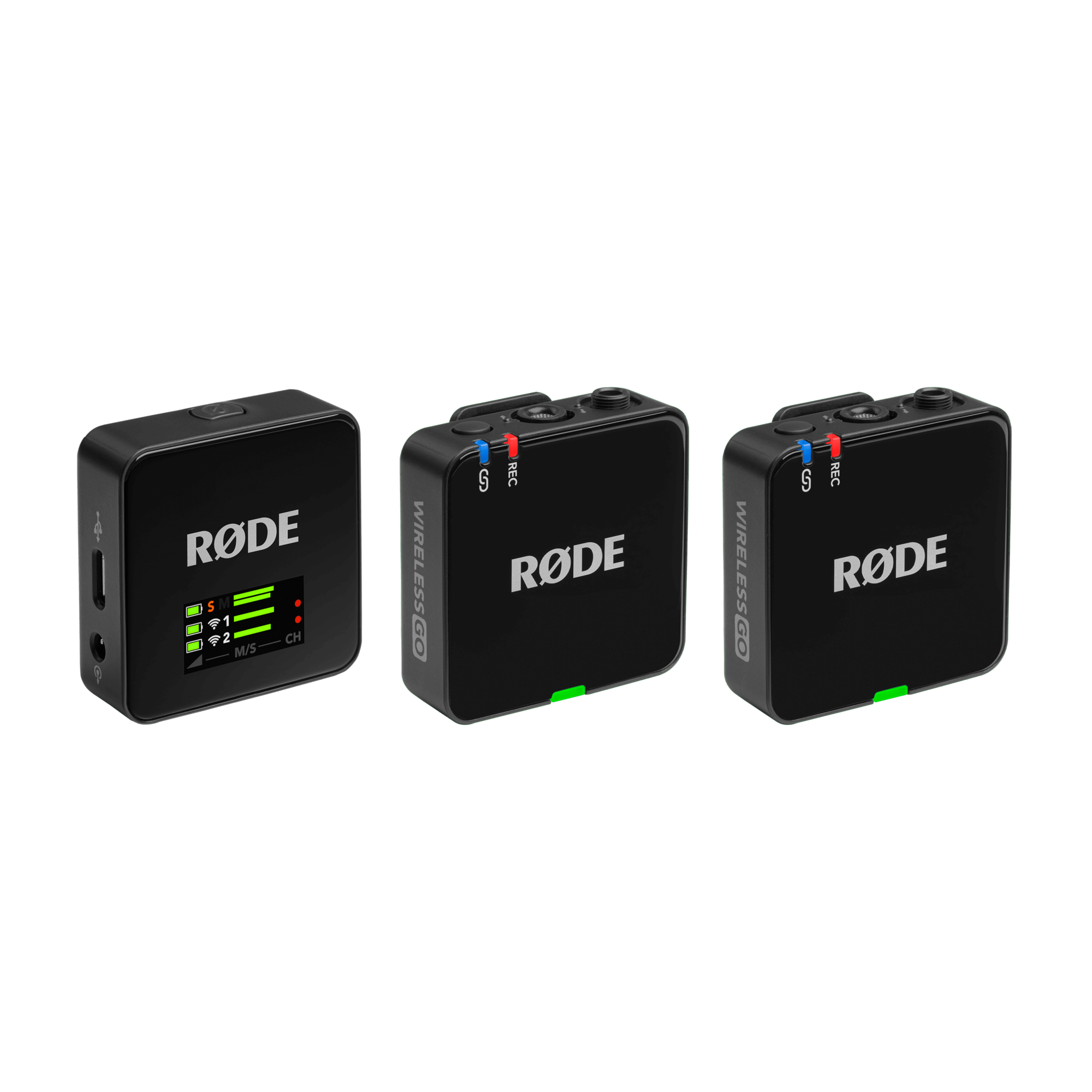 Rode Wireless Go III black compact wireless microphone system front view