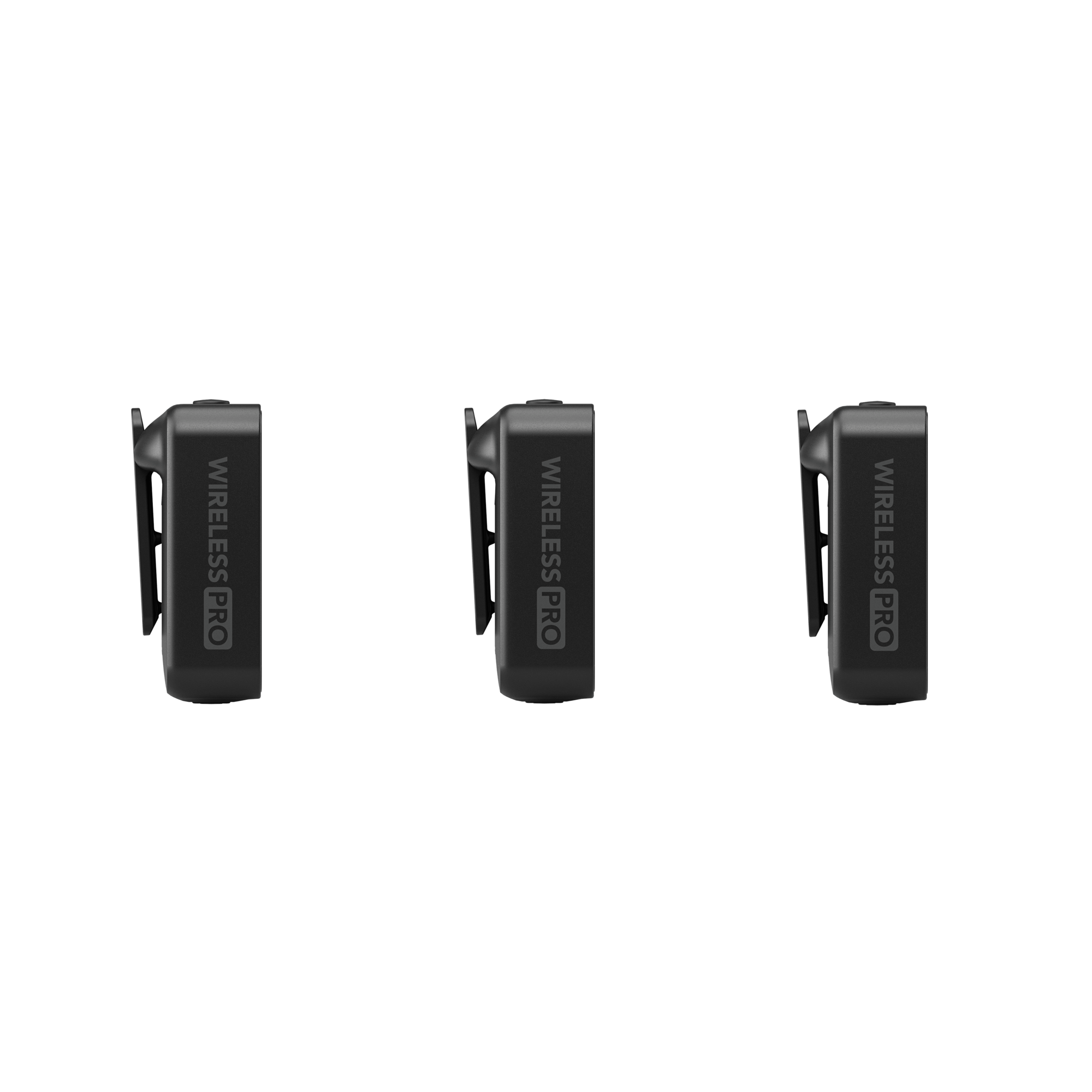 Close-up of RODE Wireless PRO receiver with OLED display and output connectivity