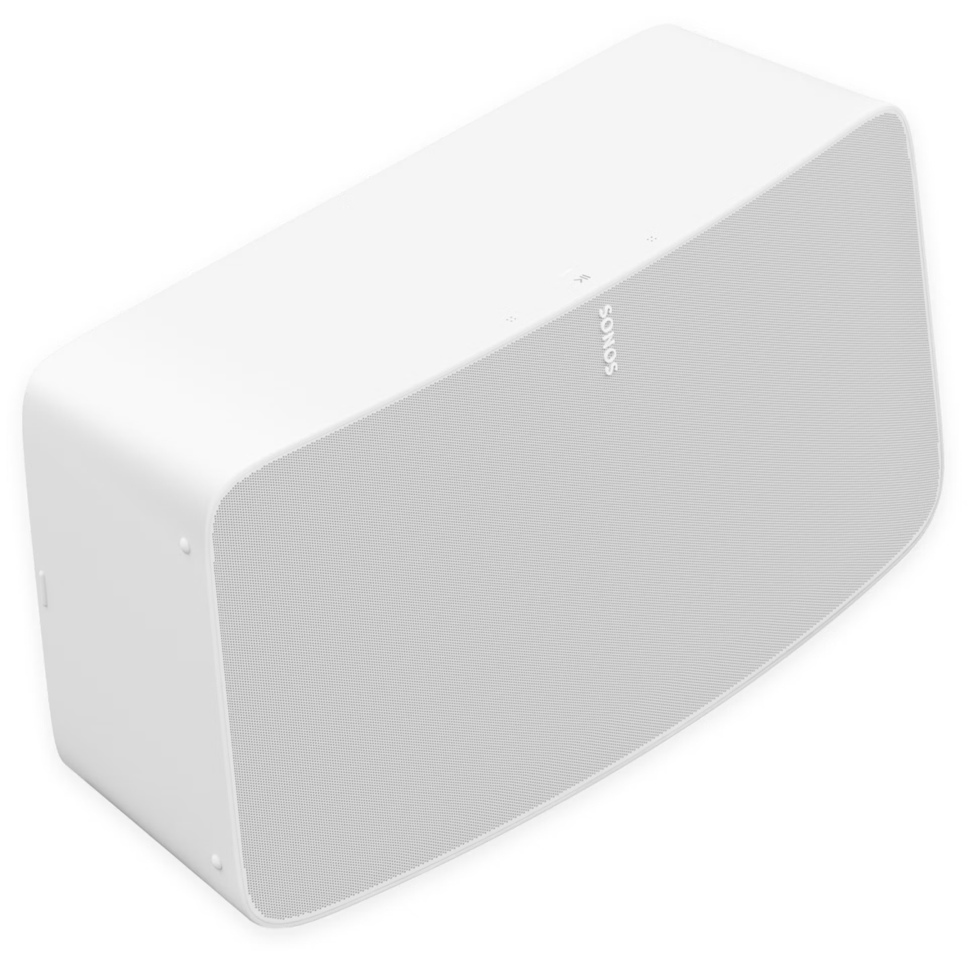 Sonos Five white side profile — powerful HiFi smart loudspeaker with deep cabinet for rich bass