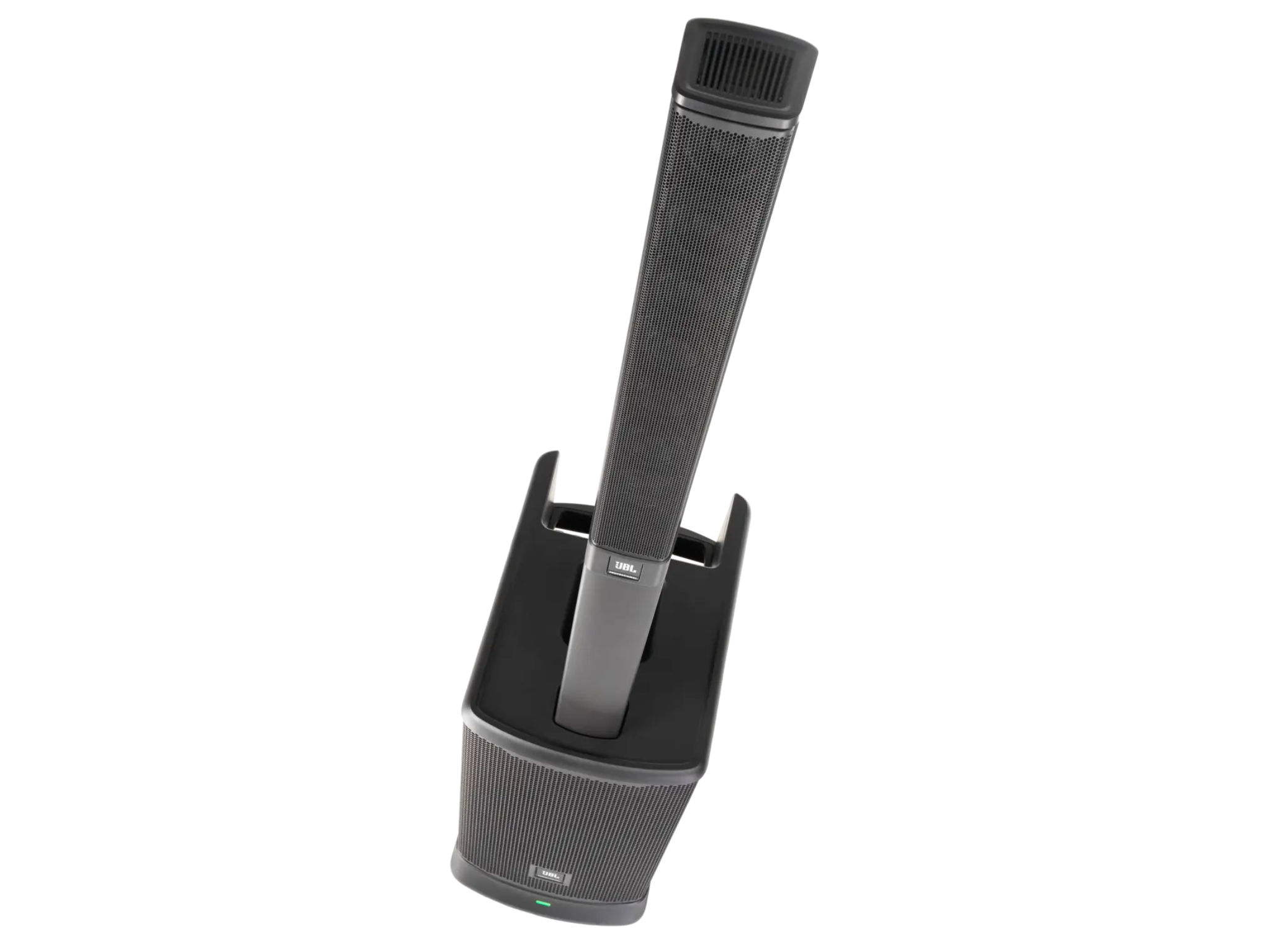 Black speaker top in a white background