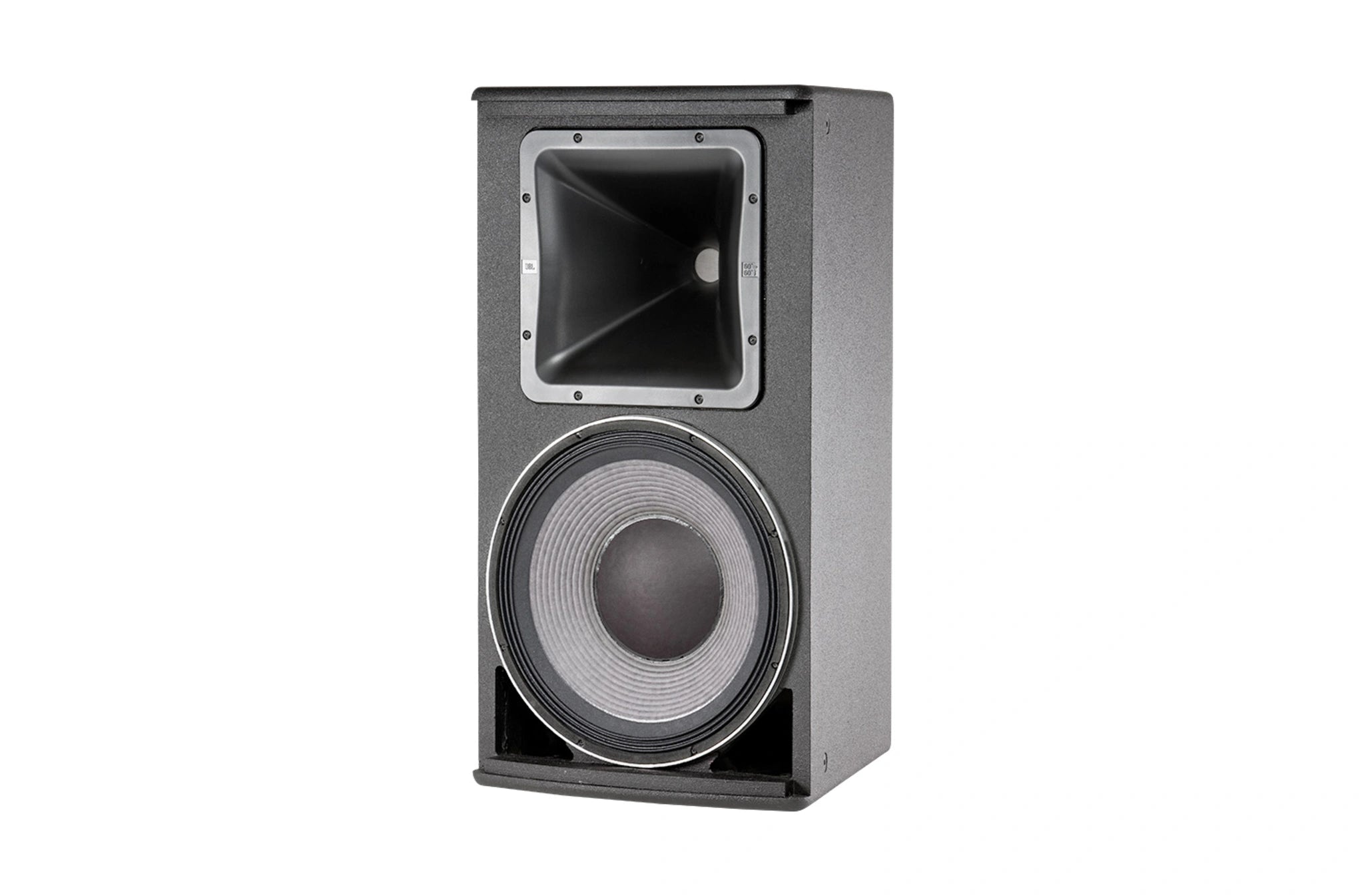 JBL AM7215/26 15-inch 2-Way Loudspeaker side angle showing trapezoidal enclosure