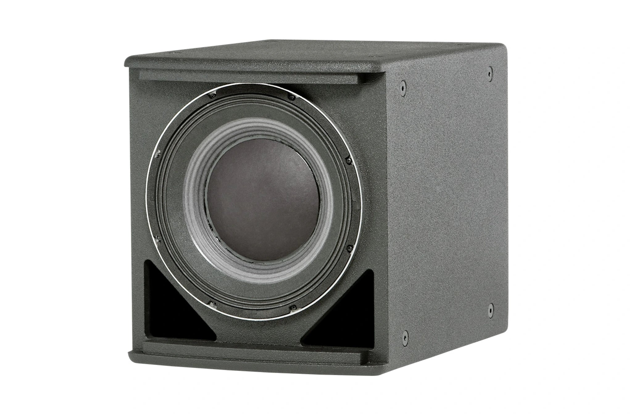 JBL ASB6112 Compact 12-inch Subwoofer side angle showing rectangular cabinet
Side view of JBL ASB6112 Compact 12-inch Subwoofer suspension points