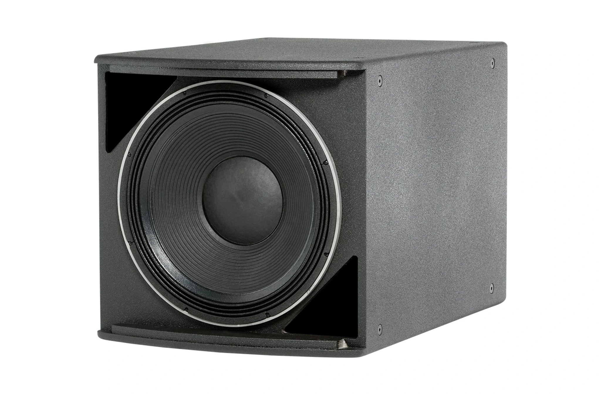 JBL ASB7118 High Power 18-inch Subwoofer grille close-up detail
Close-up of JBL ASB7118 High Power 18-inch Subwoofer perforated steel grille and foam backing