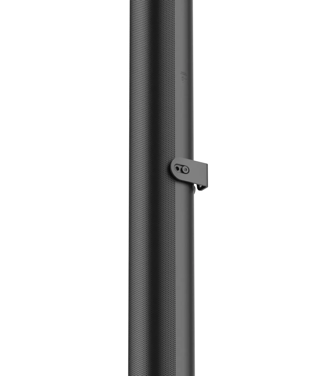 Close-up of JBL COL600 Slim Column Loudspeaker L-bracket and threaded insert points