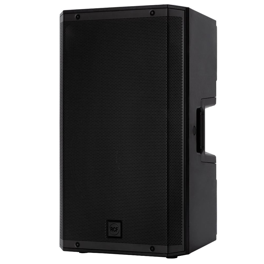 Black speaker on a white background