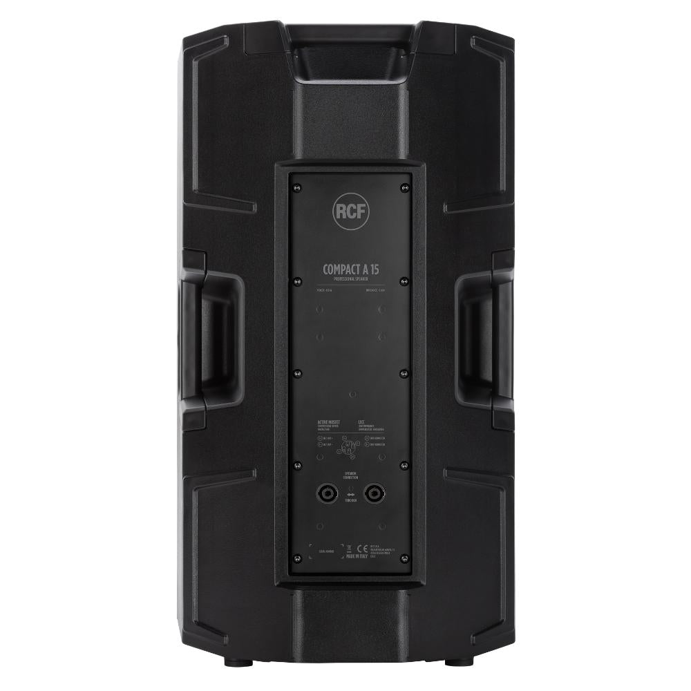 RCF Compact A 15 speaker back panel with input connectors