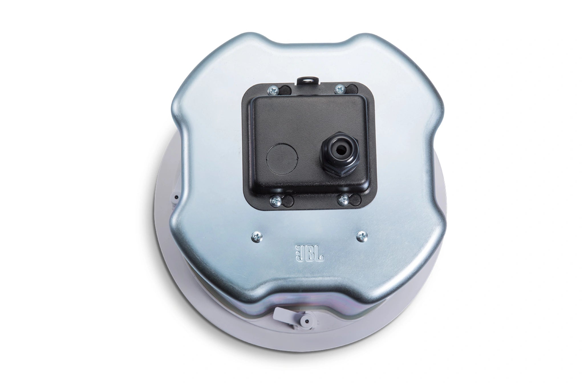 Rear-facing JBL Control 16C VA Ceiling Loudspeaker wiring compartment