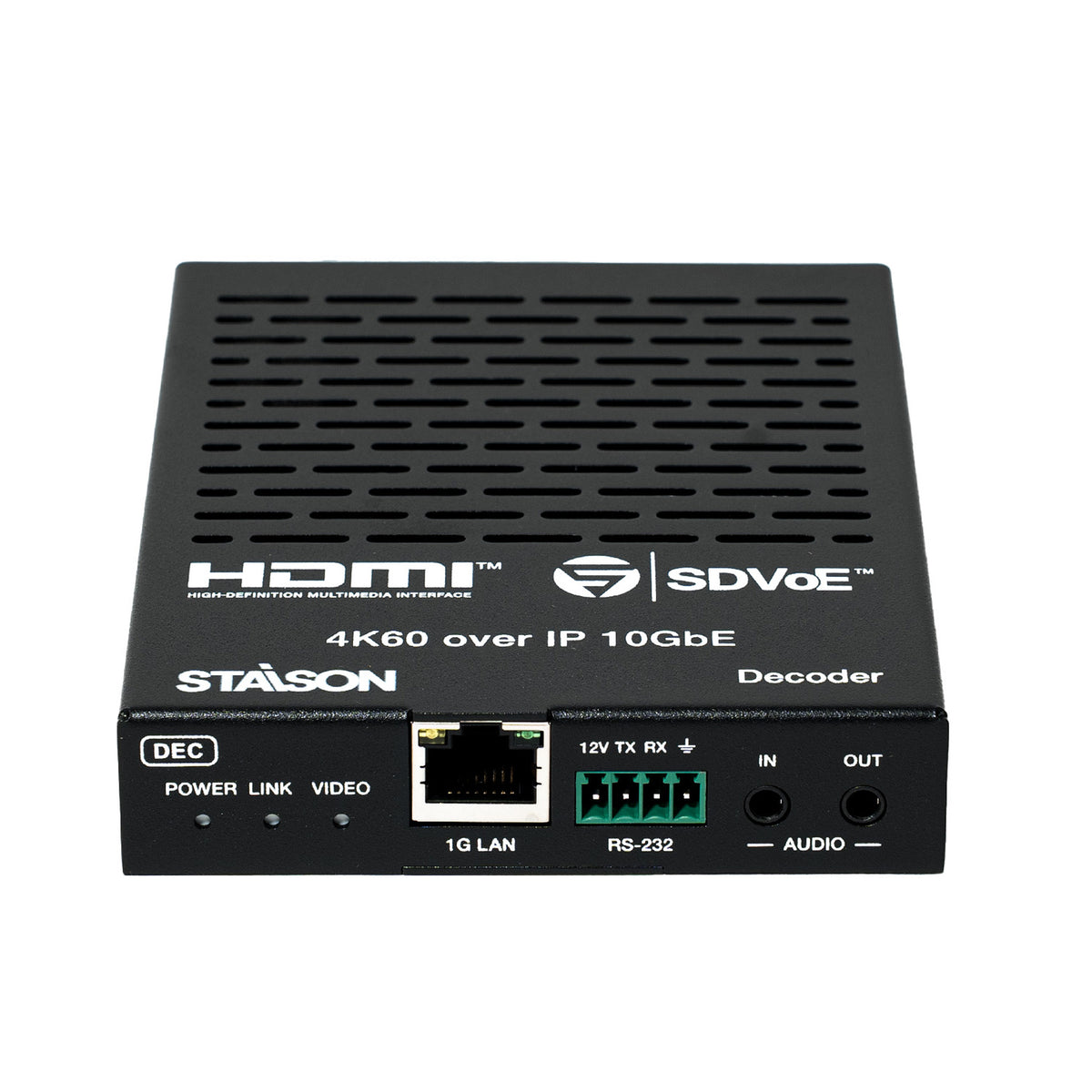 ST-NEB100AS-DEC SDVoE Encoder 4K60 10GbE HDMI over IP – front view