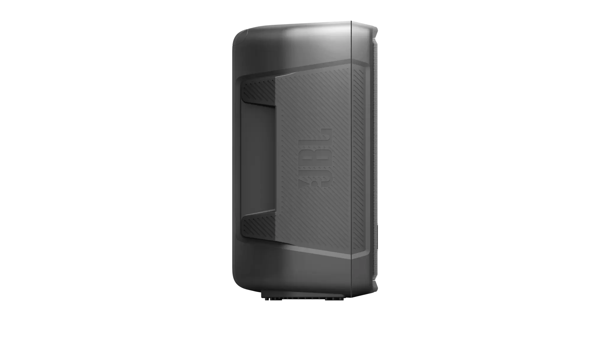 JBL IRX108BT Powered 8 Inch Portable PA Loudspeaker with Bluetooth right side view showing wedge cabinet profile