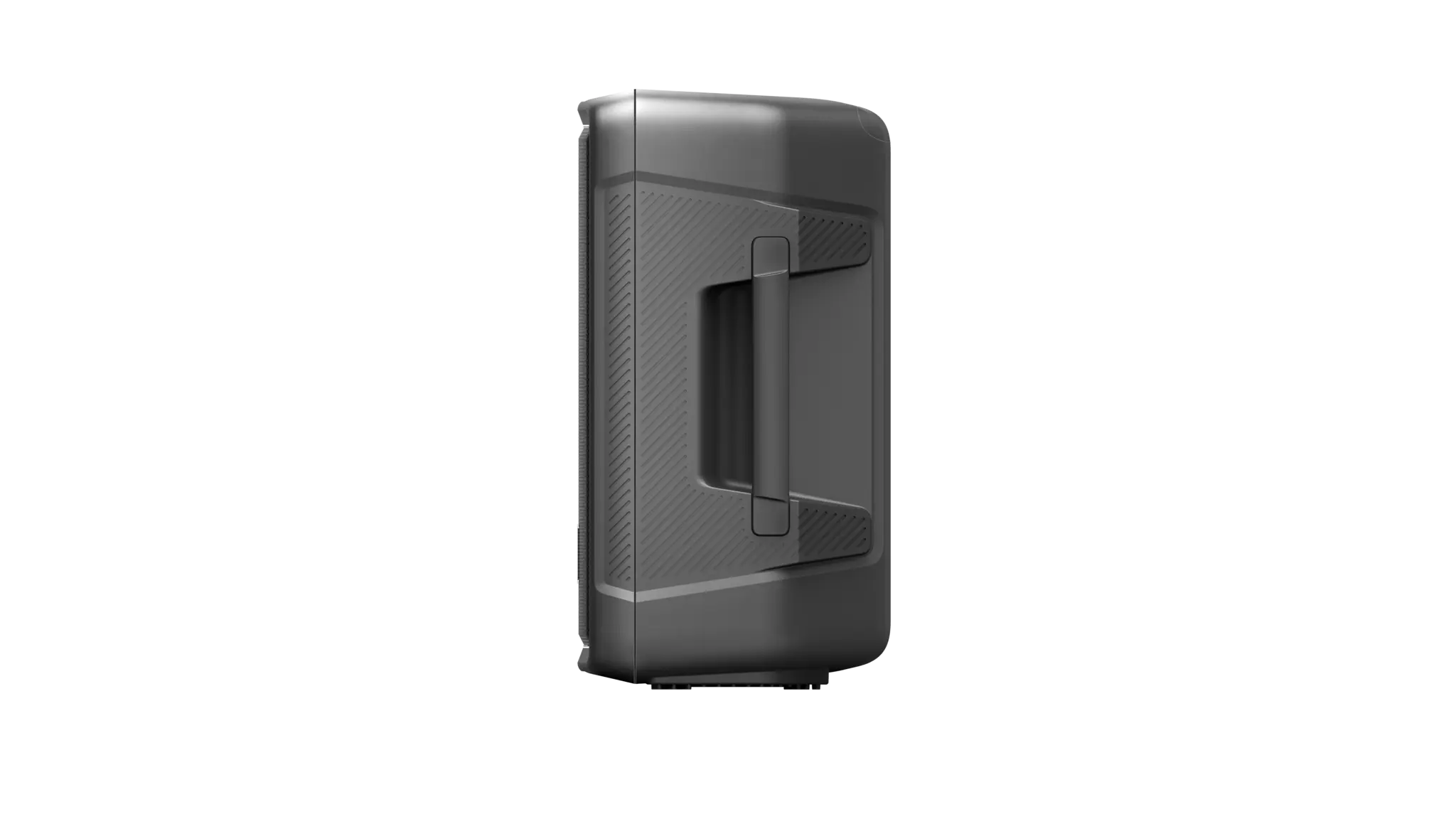 JBL IRX108BT Powered 8 Inch Portable PA Loudspeaker with Bluetooth left side view showing wedge cabinet profile