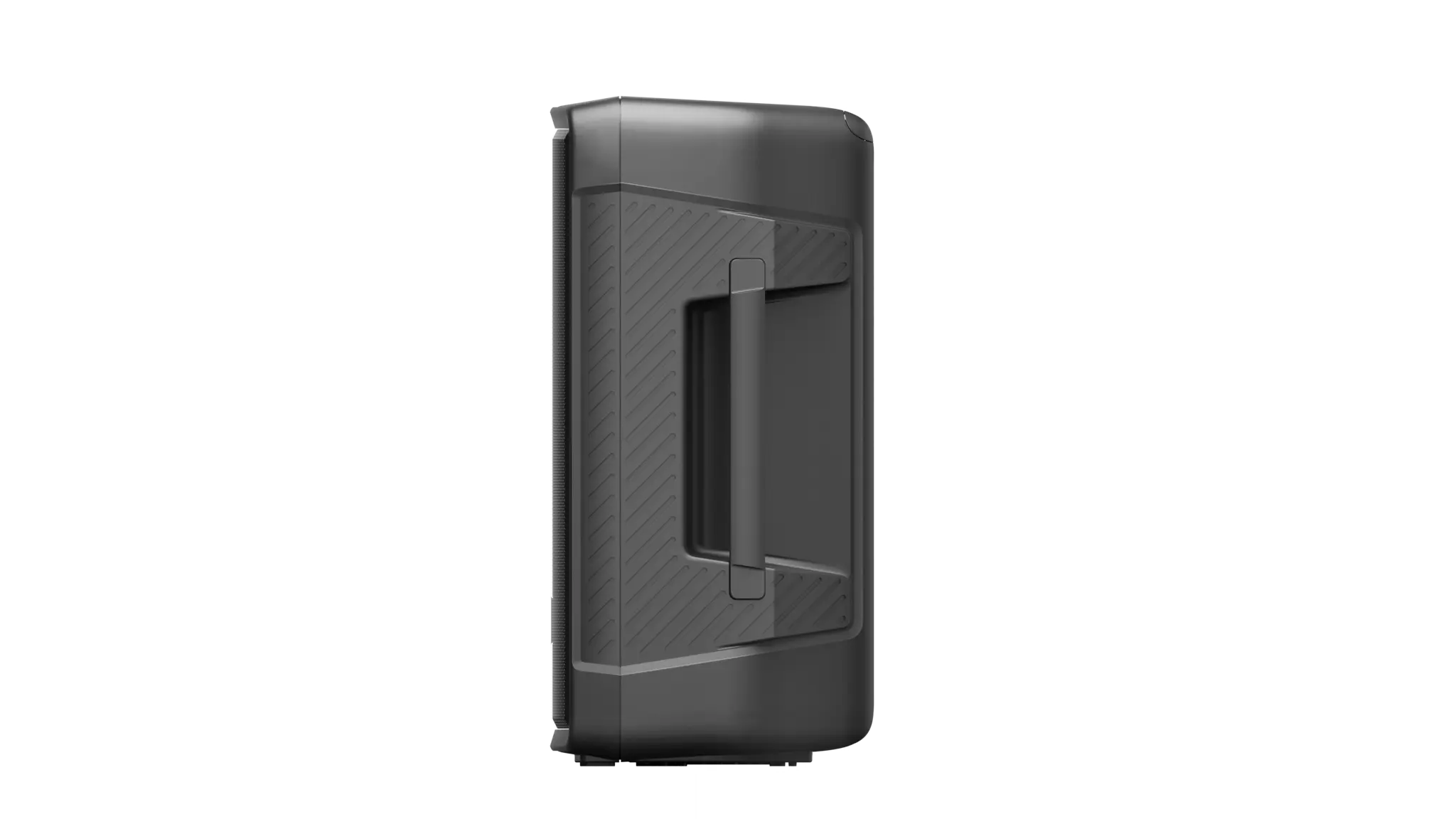 JBL IRX112BT Powered 12 Inch Portable PA Loudspeaker with Bluetooth left side view showing wedge cabinet profile