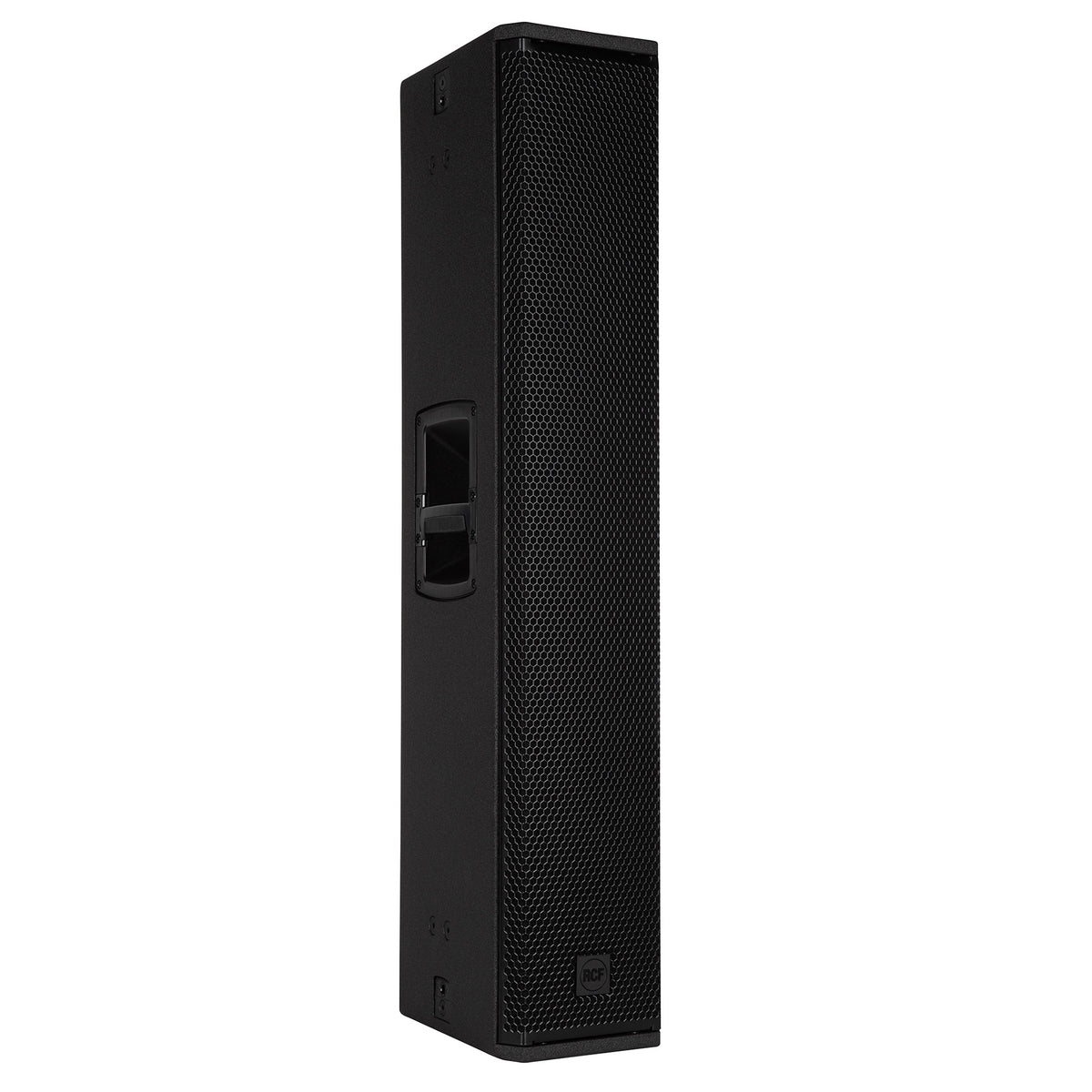 RCF NXL 24-A MK2 ACTIVE TWO-WAY ARRAY right side view showing cabinet height and depth