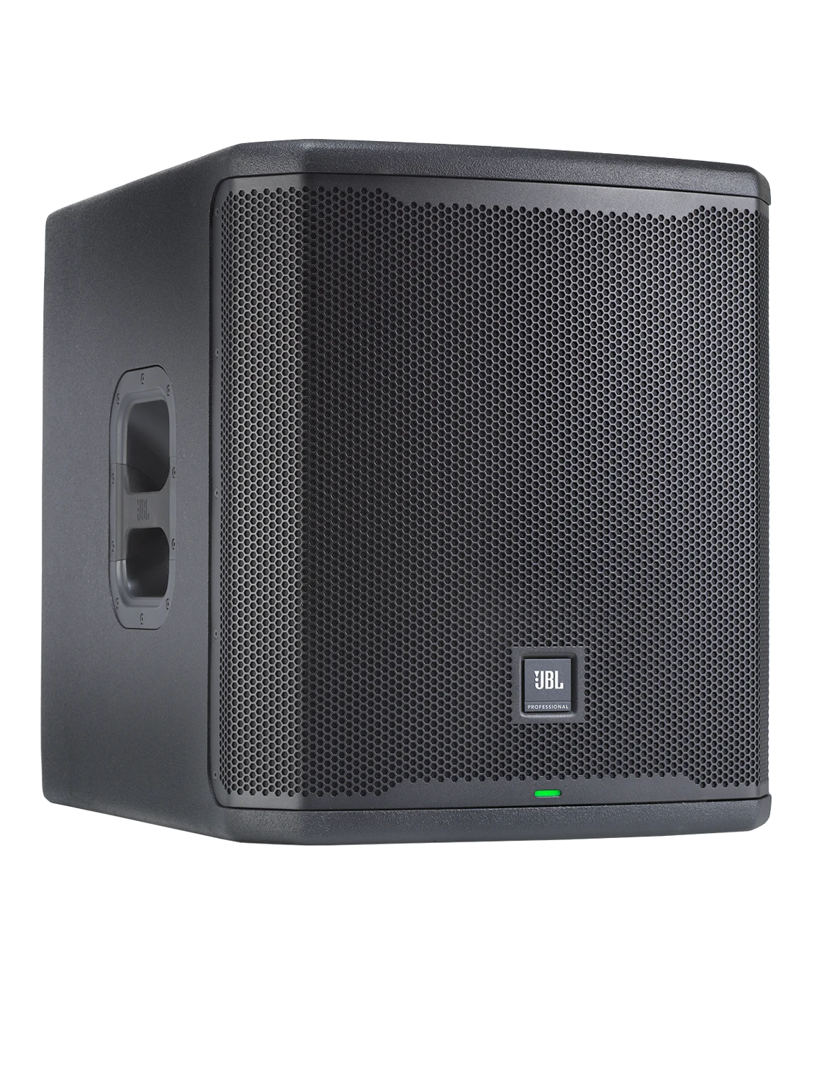 JBL PRX915XLF Professional Powered 15-inch Subwoofer right side view showing cabinet profile