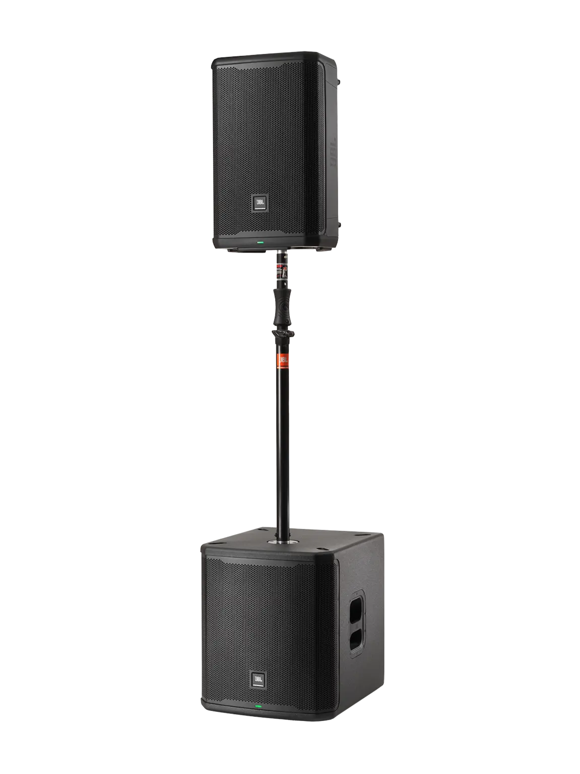 Front-facing JBL PRX915XLF Professional Powered 15-inch Subwoofer showing ported enclosure