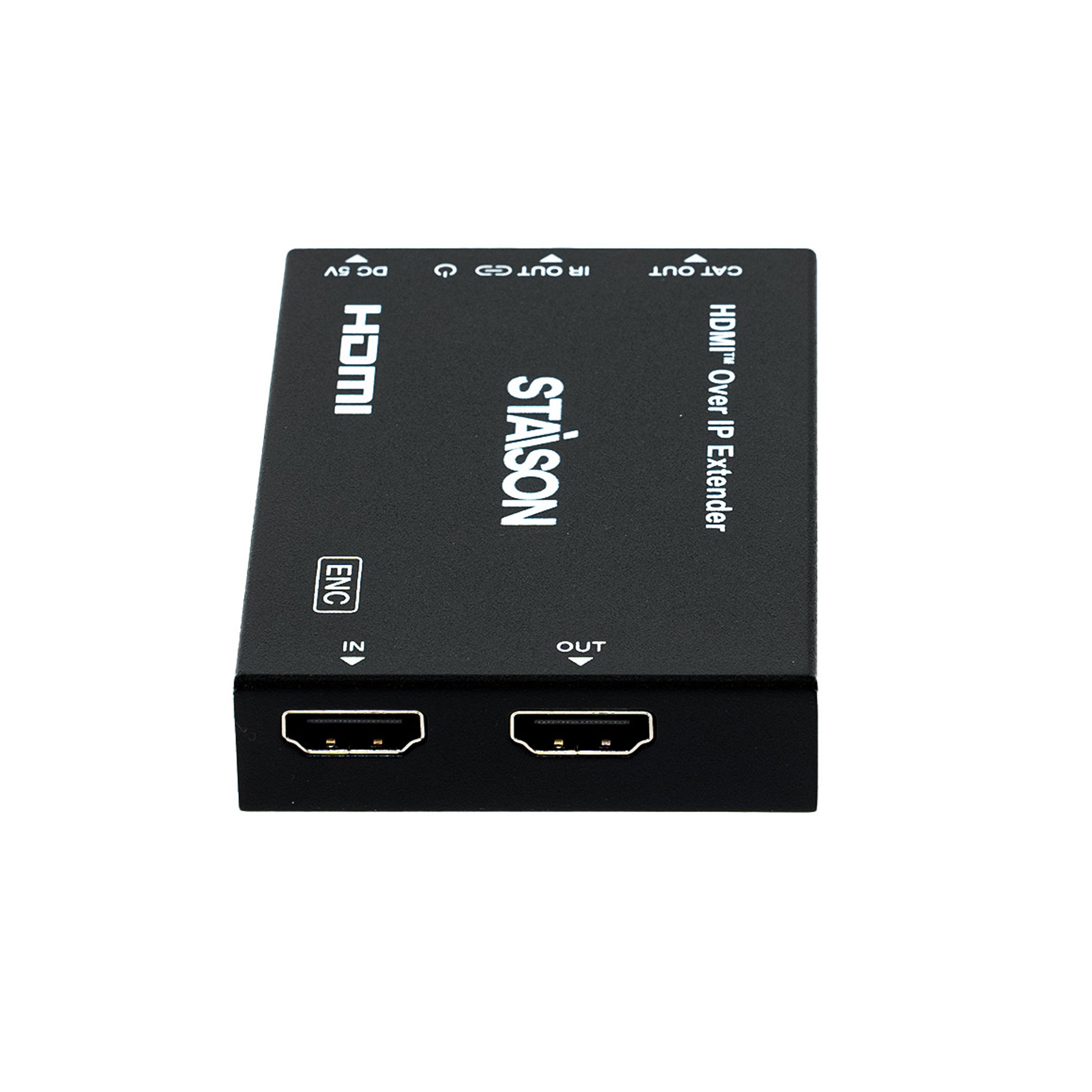 HDMI over IP extender device with 'Staison' branding on a white background