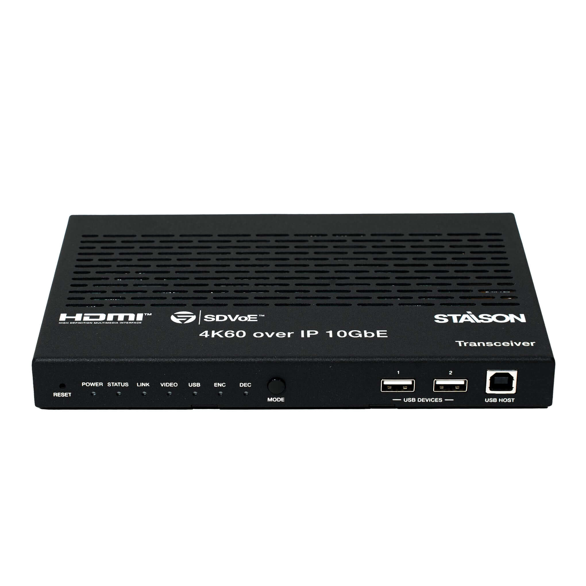 ST-NEB100AT SDVoE Transceiver front view with HDMI ports on a white background