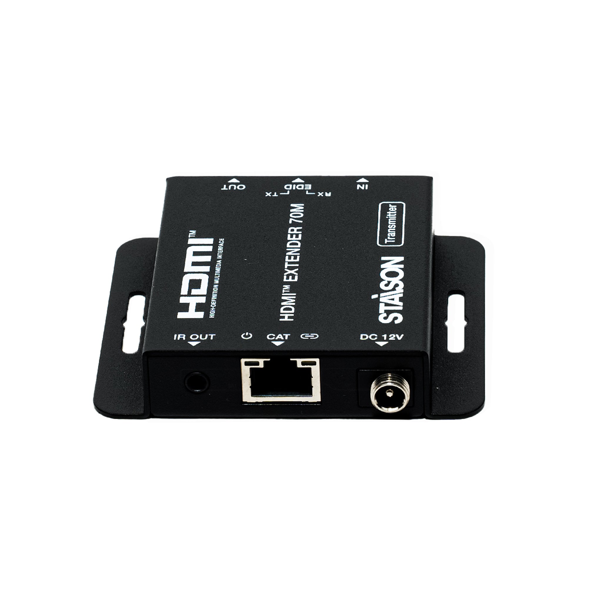HDMI extender transmitter with staison brand logo in white background