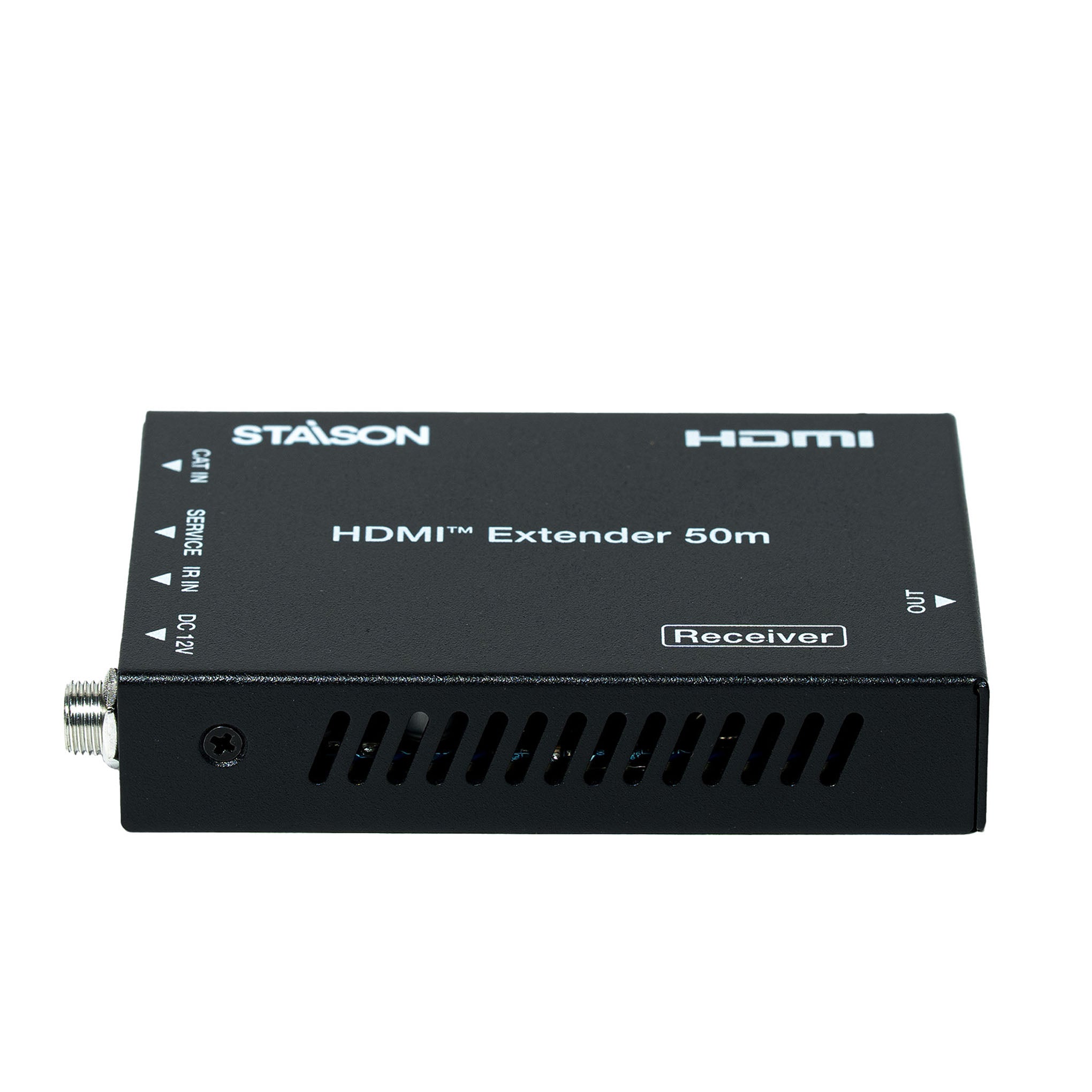 HDMI extender receiver with 'Staison' branding on a white background