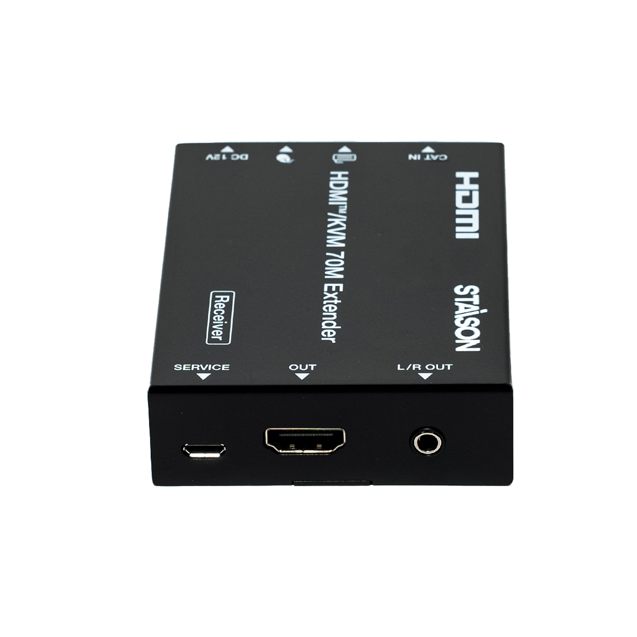 HDMI extender device with 'Staison' branding on a white background