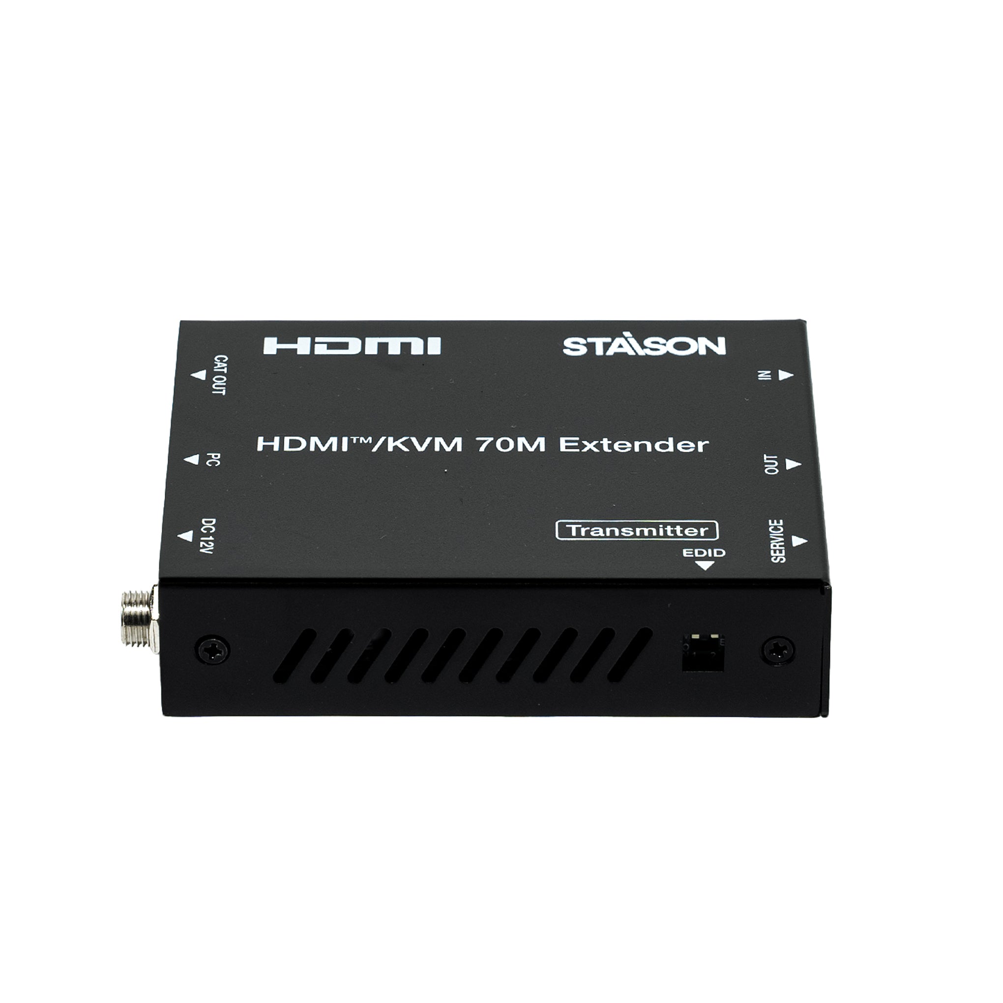 HDMI/KVM 70M Extender transmitter by Stásion on a white background