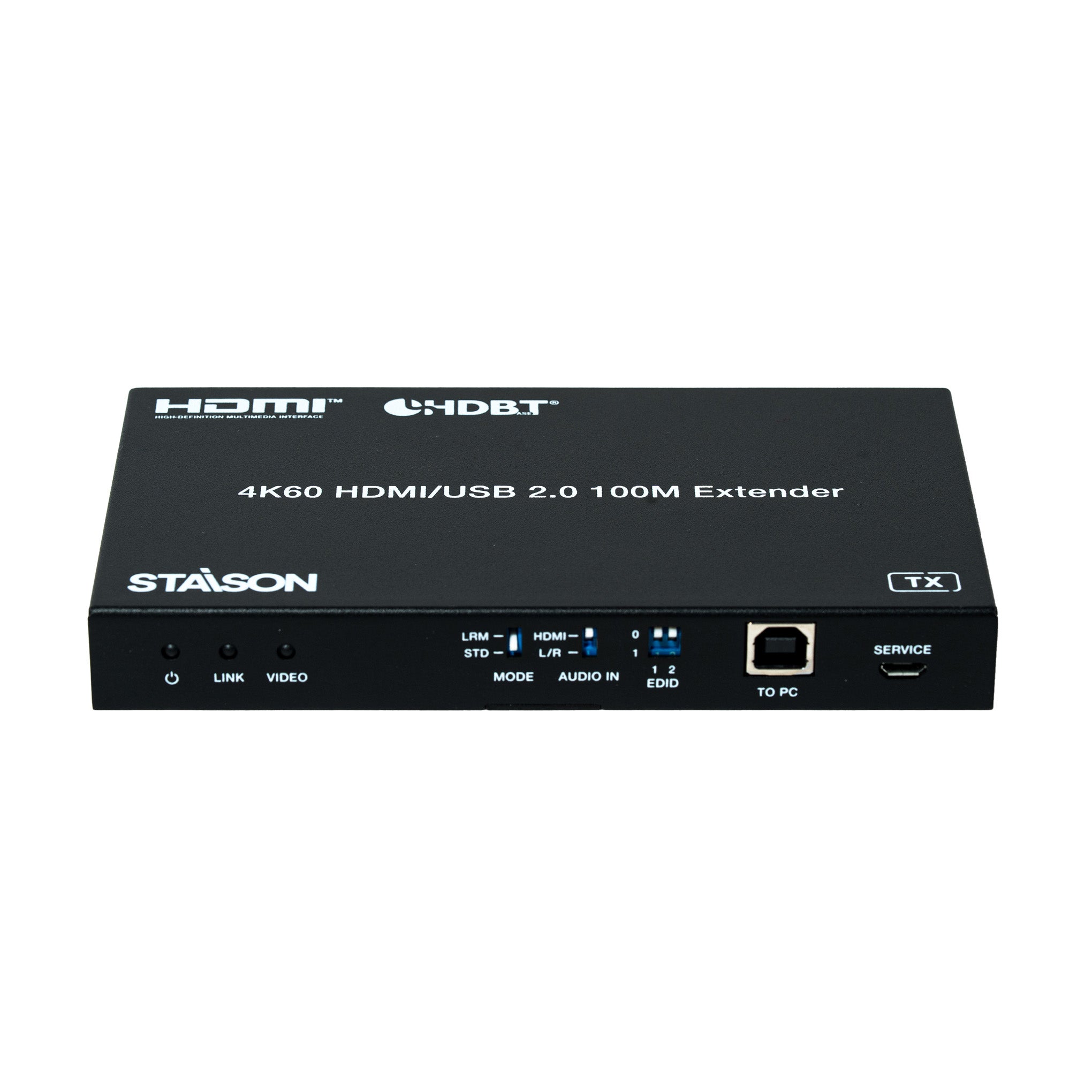 HDMI and USB 2.0 extender device with Staison branding on a white background