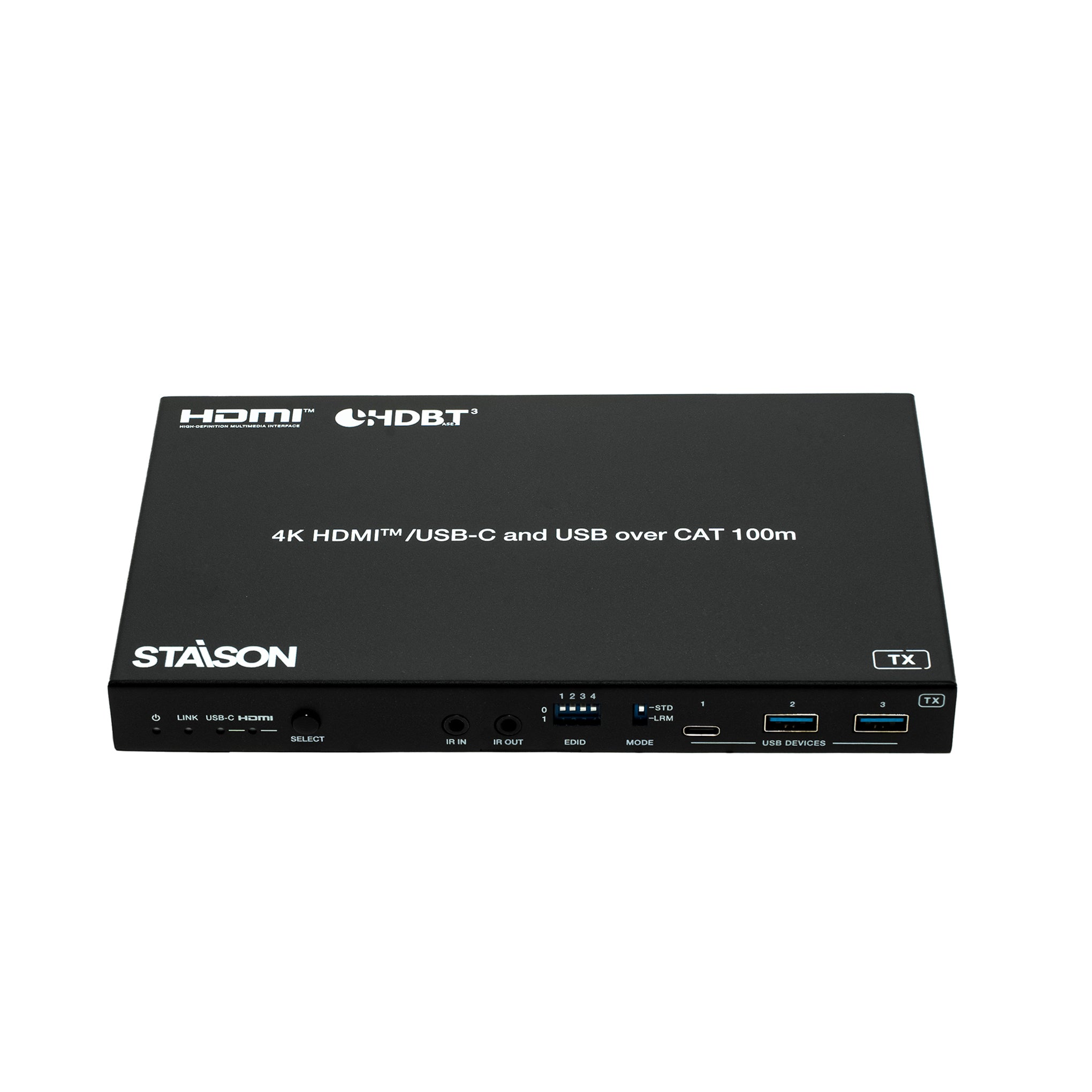 Black electronic device with Stasion branding on a white background