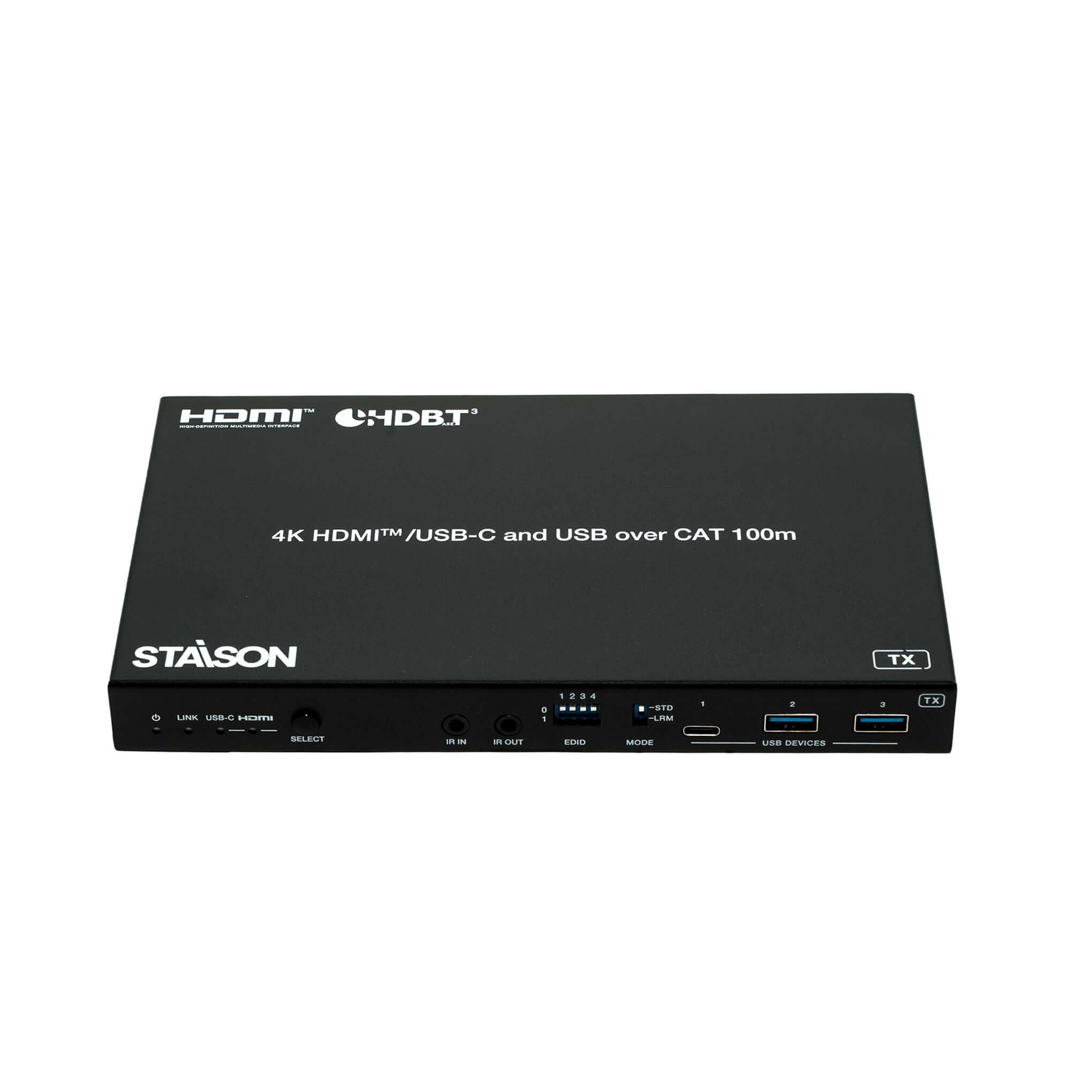 Black electronic device with Stasion branding on a white background