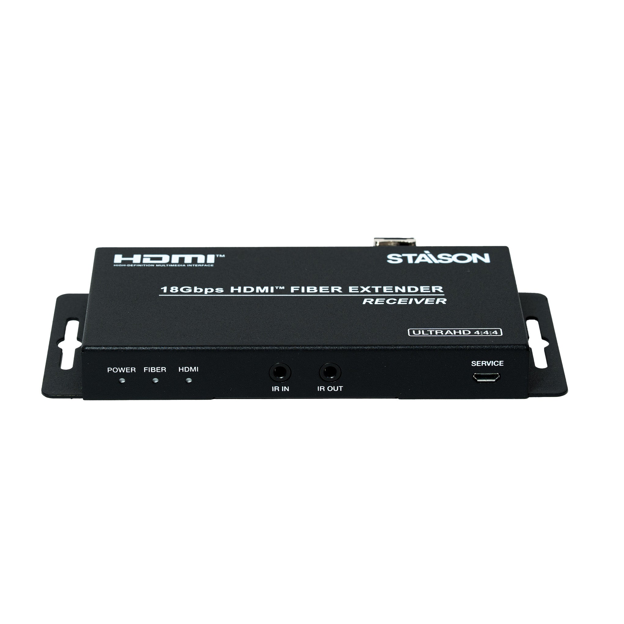 HDMI fiber extender receiver with Staison branding on a white background