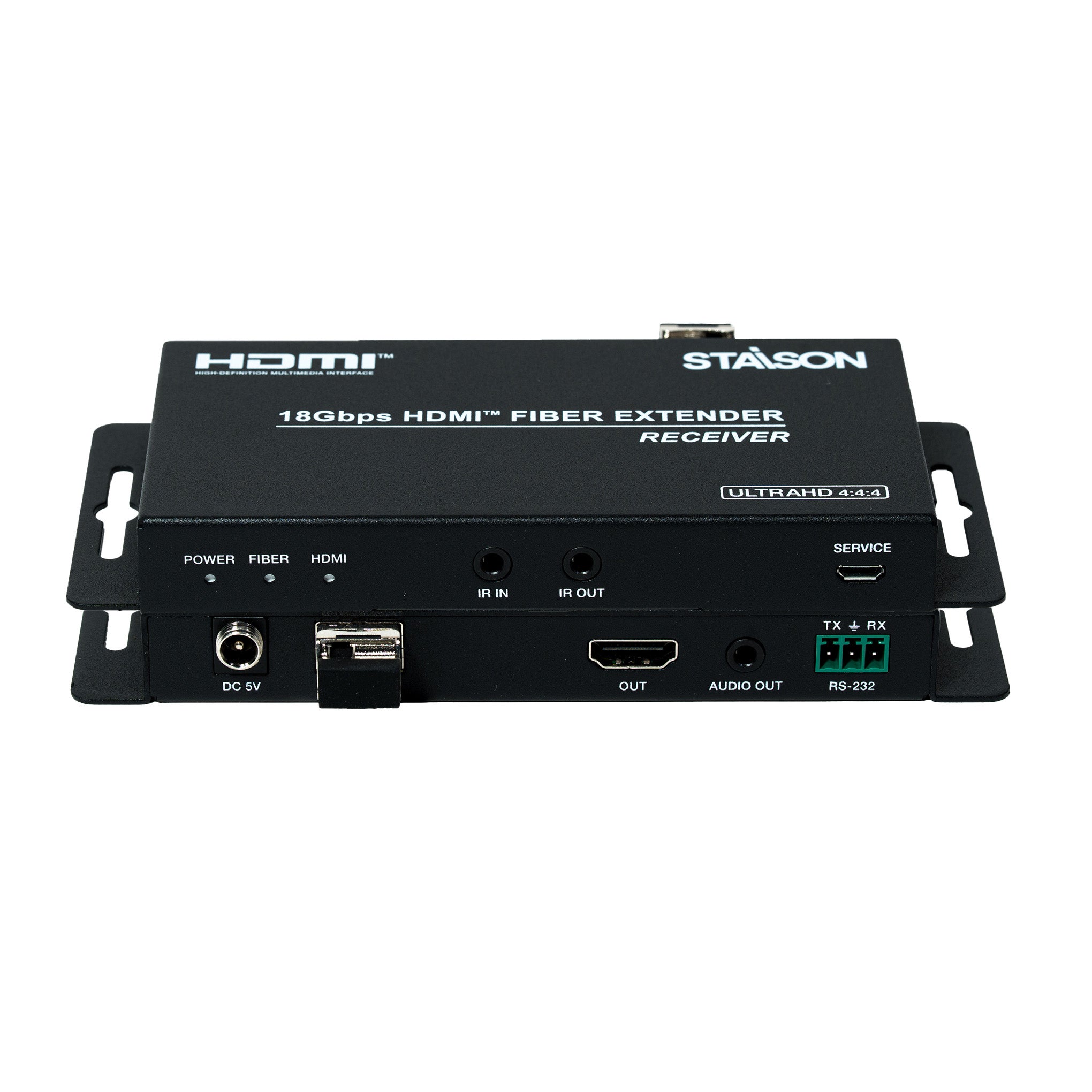 HDMI fiber extender receiver with Stason branding on a white background