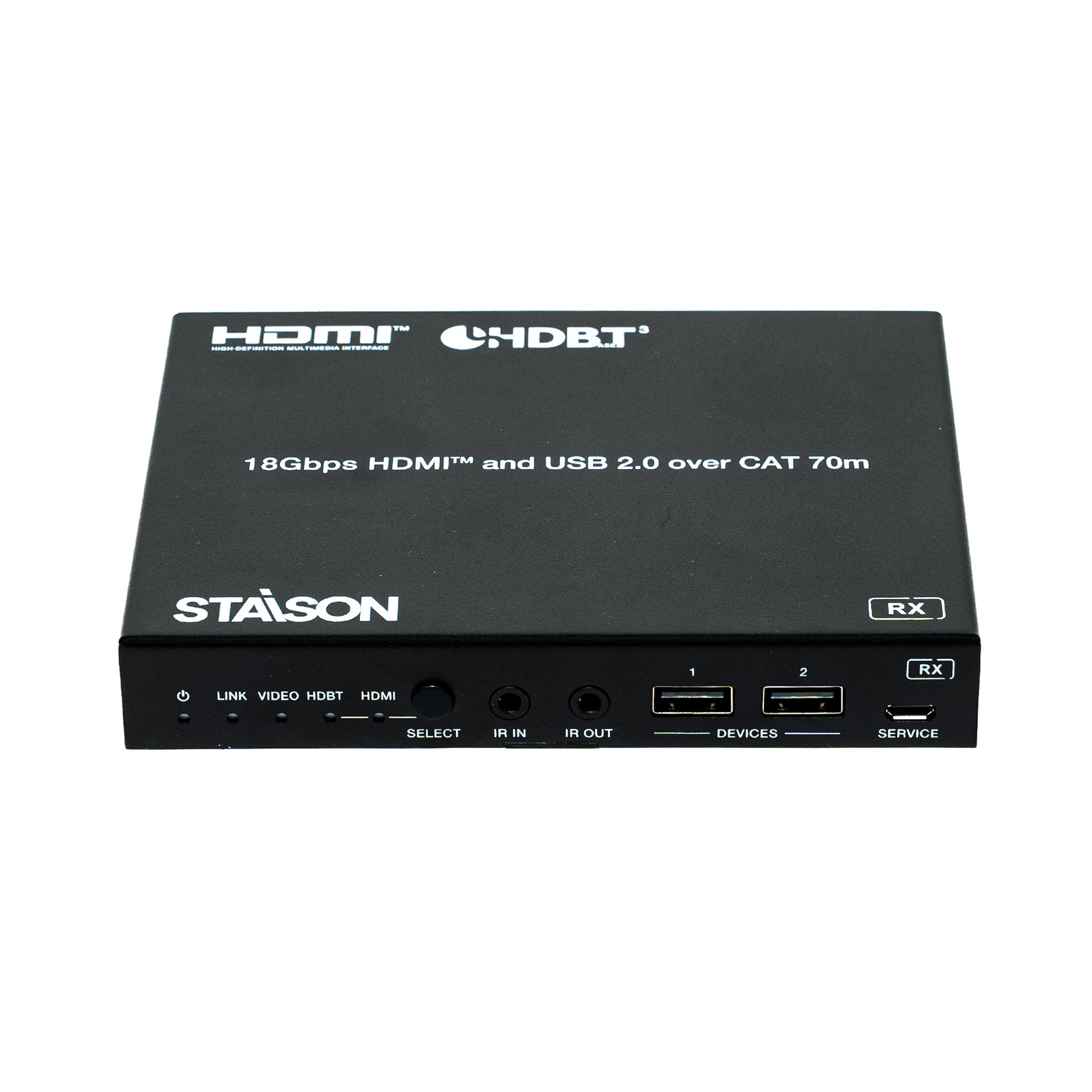 Stasion HDMI and USB 2.0 receiver on a white background