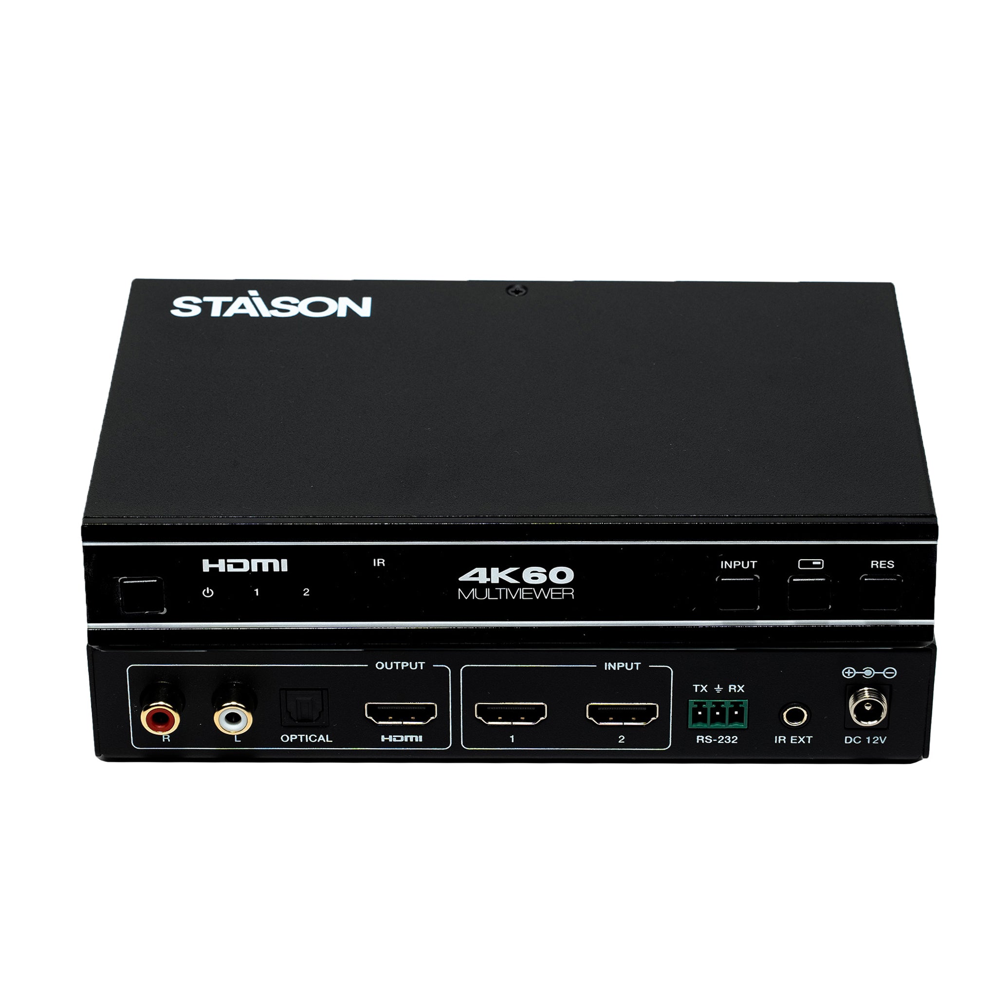 staison branded multi viewer front and back panel containing multiple ports in a white background