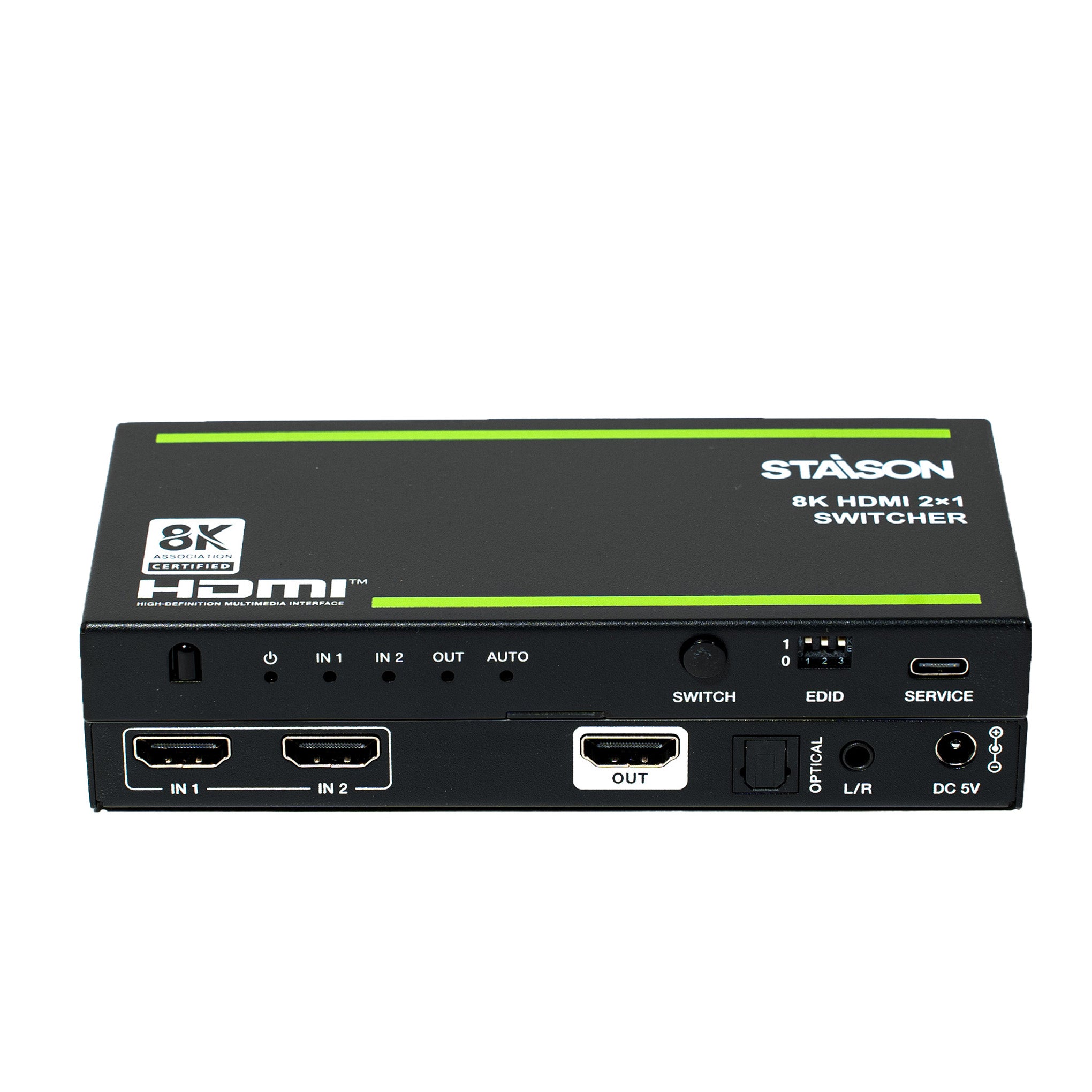 Stasion 8K HDMI 2.1 switcher on a white background