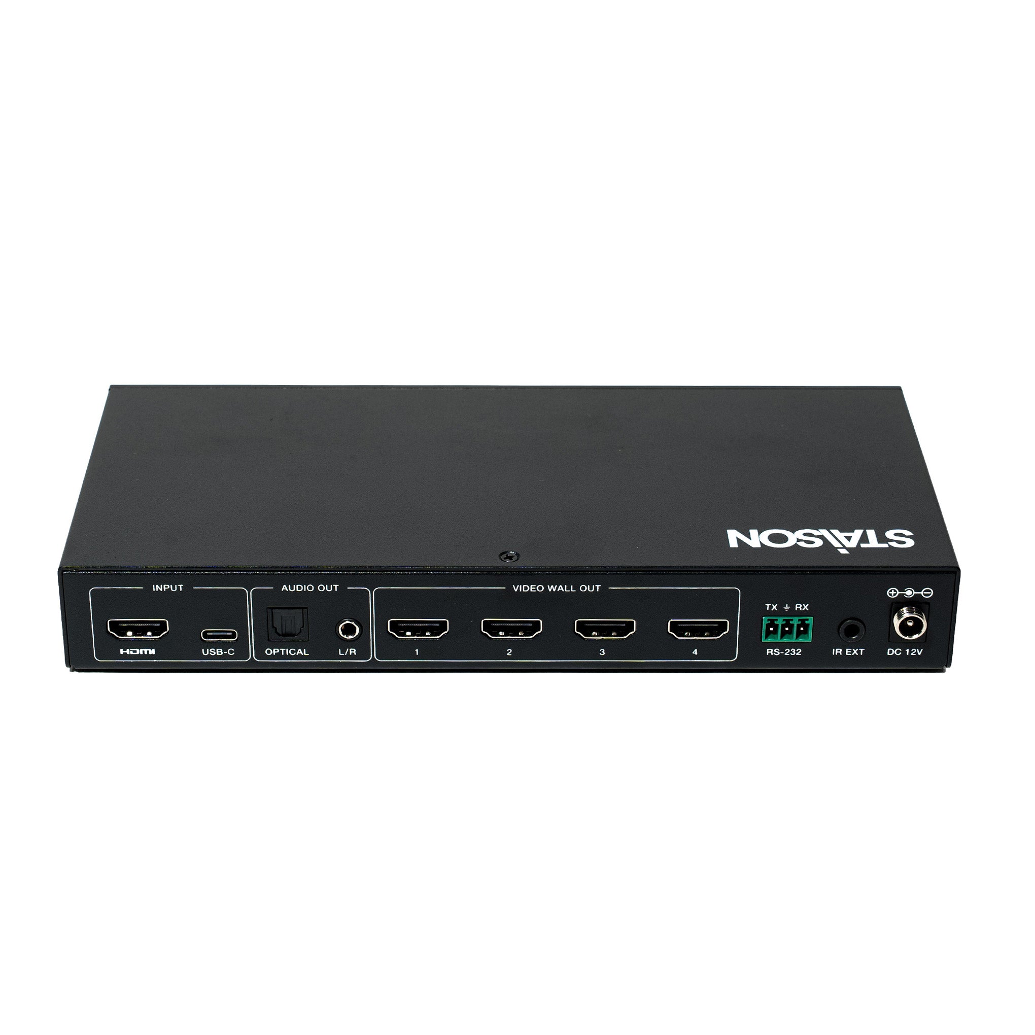 video wall controller with multiple ports and staison branding on a white background