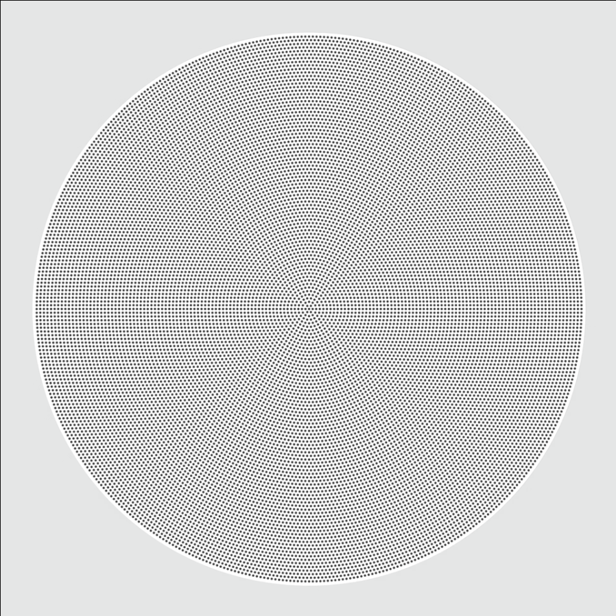 Sonos 6" round in-ceiling replacement grille — official flush-fit accessory for Sonos in-ceiling speakers