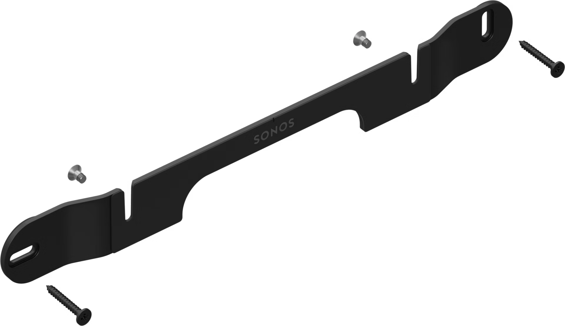 Rear of Sonos Ray black wall mount — wall plate with fixing points for secure Ray soundbar installation