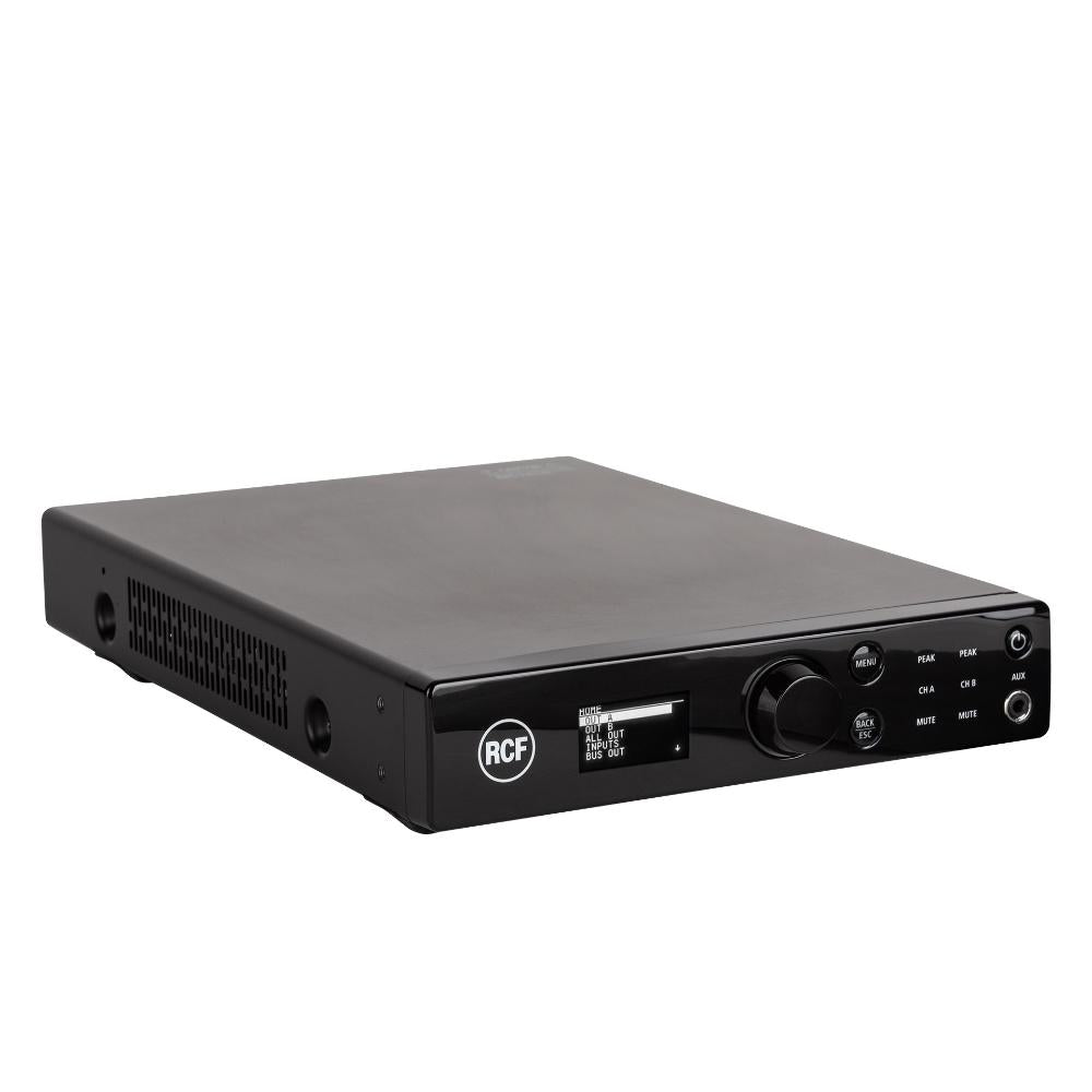 RCF DMA-162 amplifier - right side profile displaying cooling vents and professional enclosure