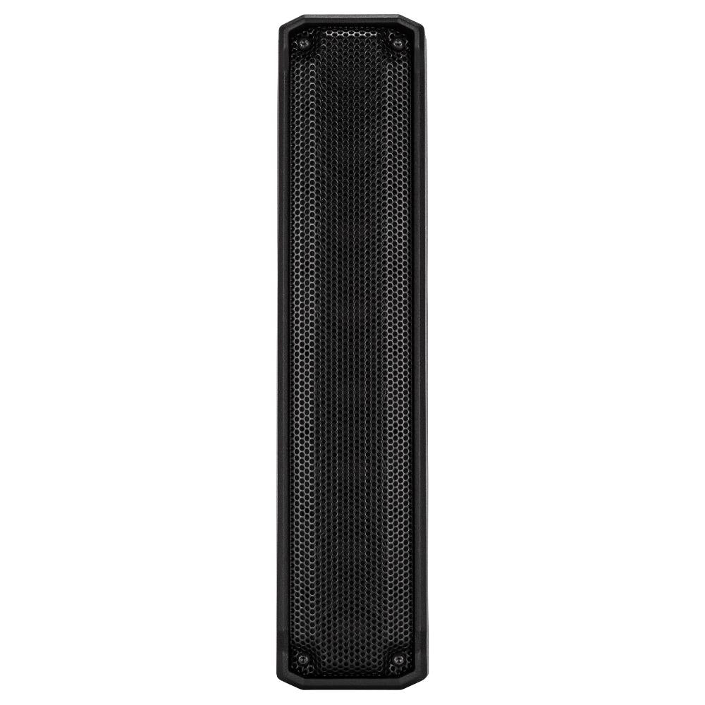 Black speaker on a white background