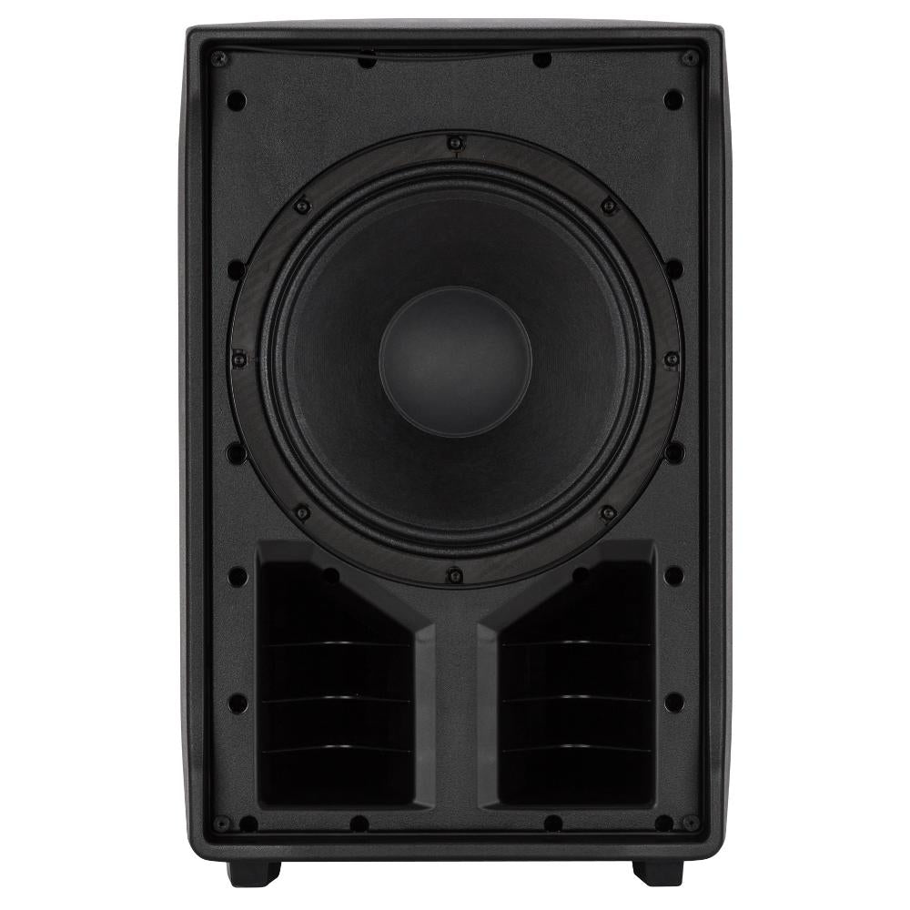 Detailed: "RCF EVOX JMIX8 portable two-way array music system with 8-channel mixer and subwoofer base"
