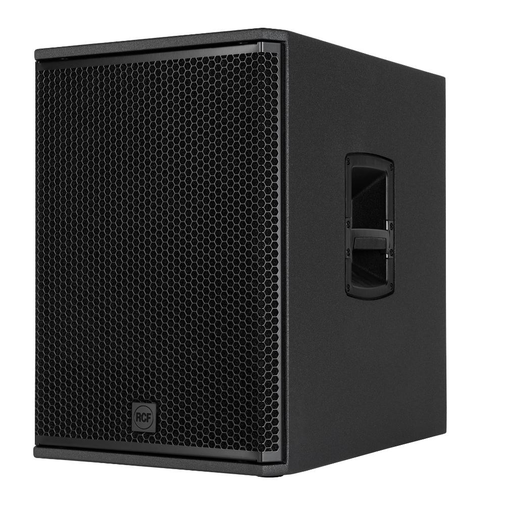 "RCF SUB 15-AX subwoofer angled view"