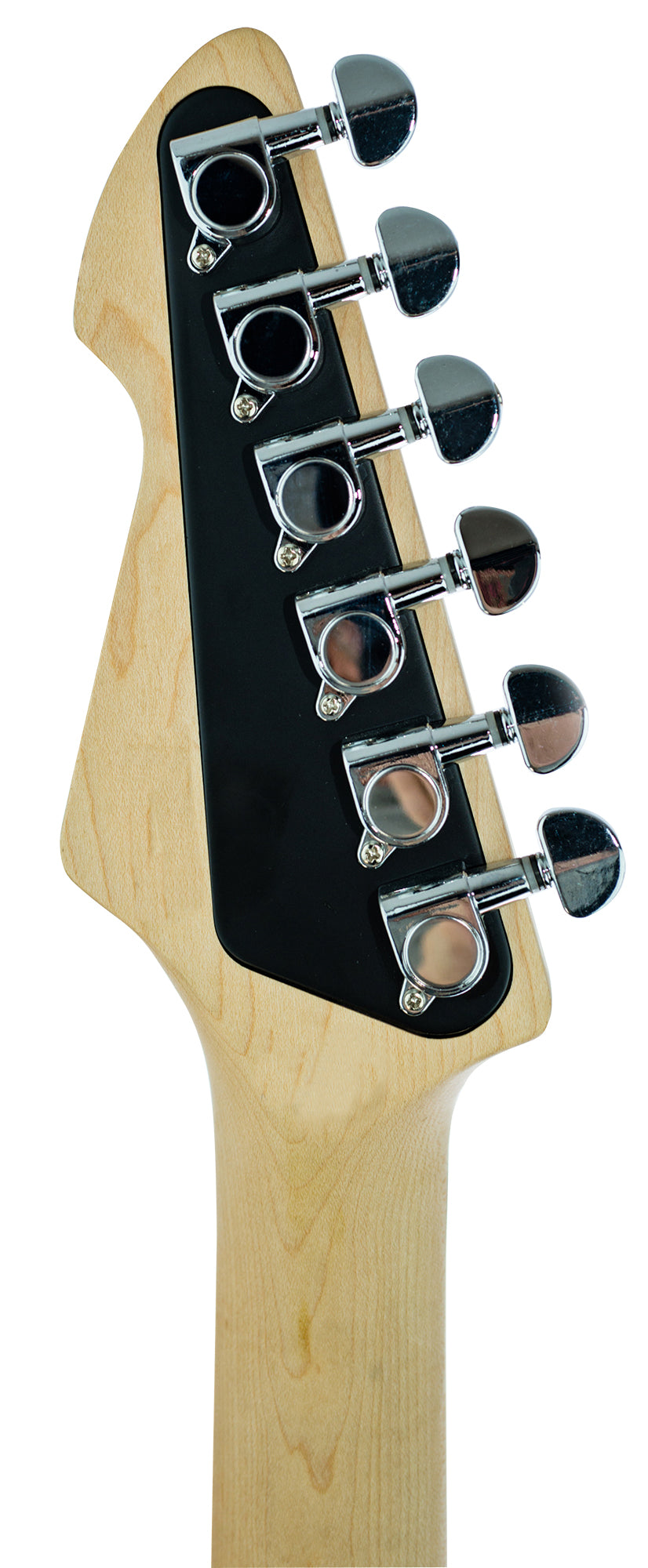 Peavey Raptor Custom Silverburst electric guitar bridge close-up showing saddles and string spacing