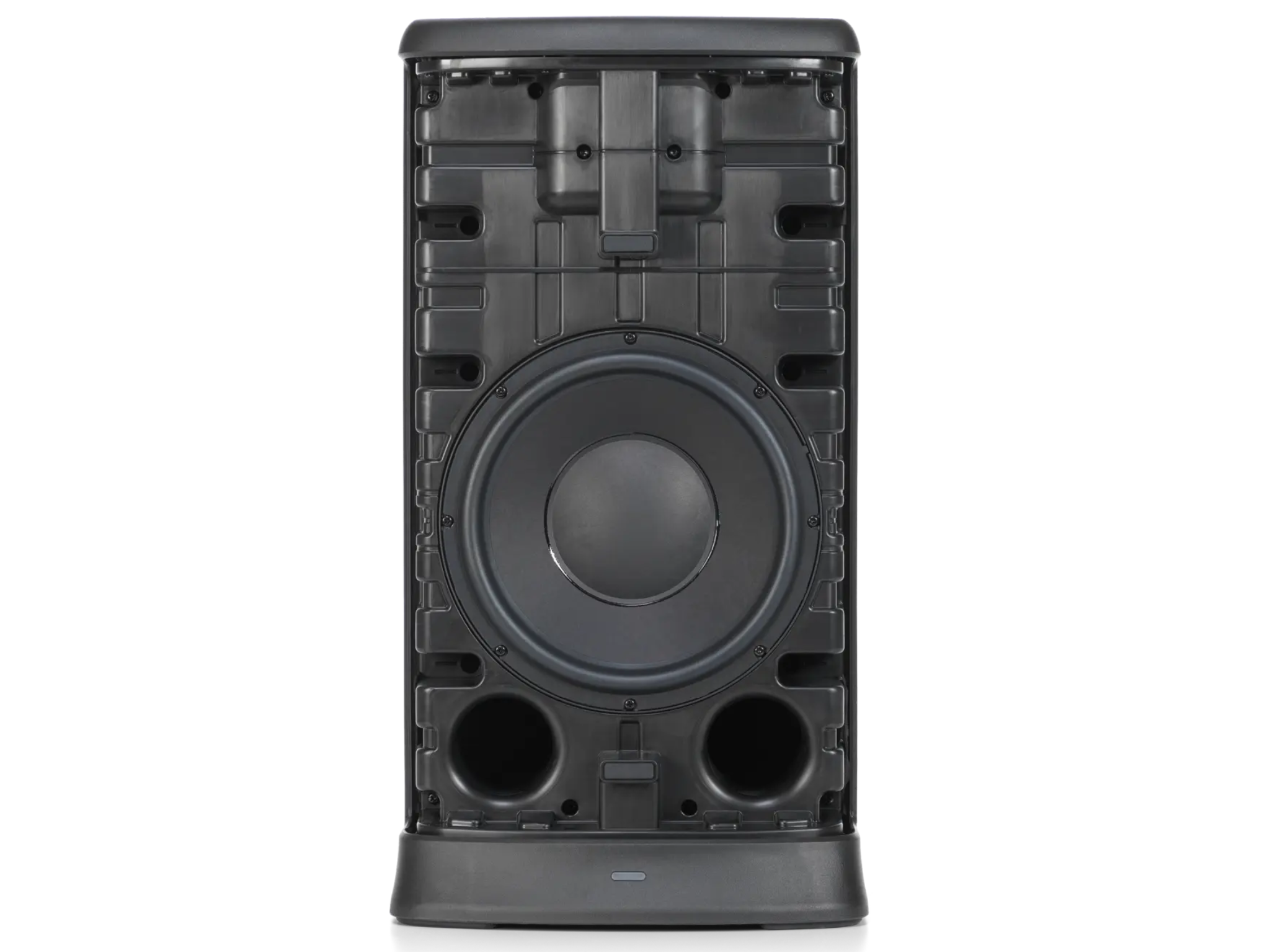 Black speaker on a white background