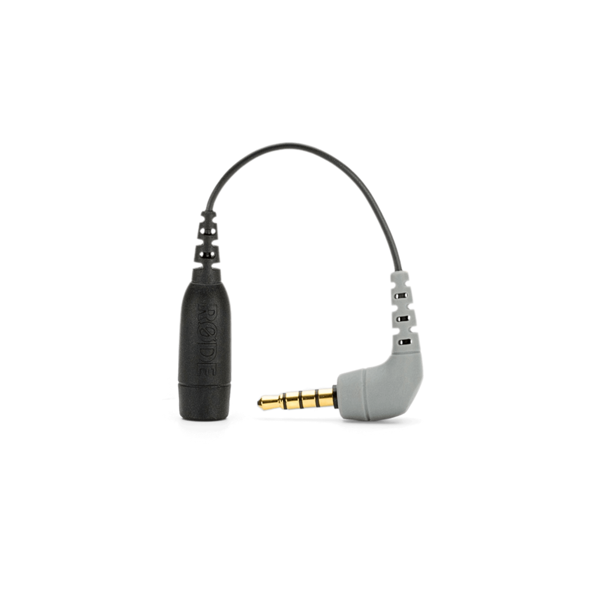 RODE SC4 3.5mm TRS to TRRS adaptor – front view of compact gold-tipped connector cable