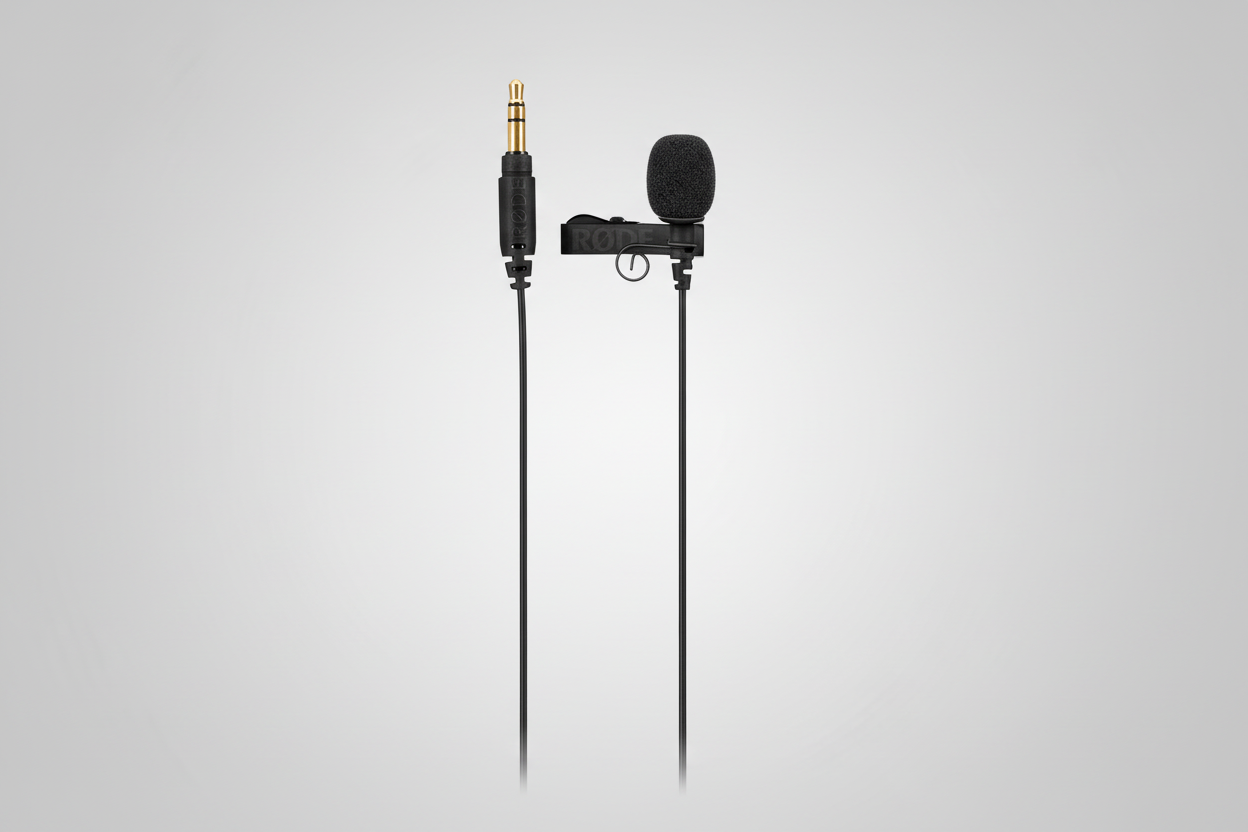 RODE Lav-GO omnidirectional lavalier microphone front view designed for Wireless GO systems