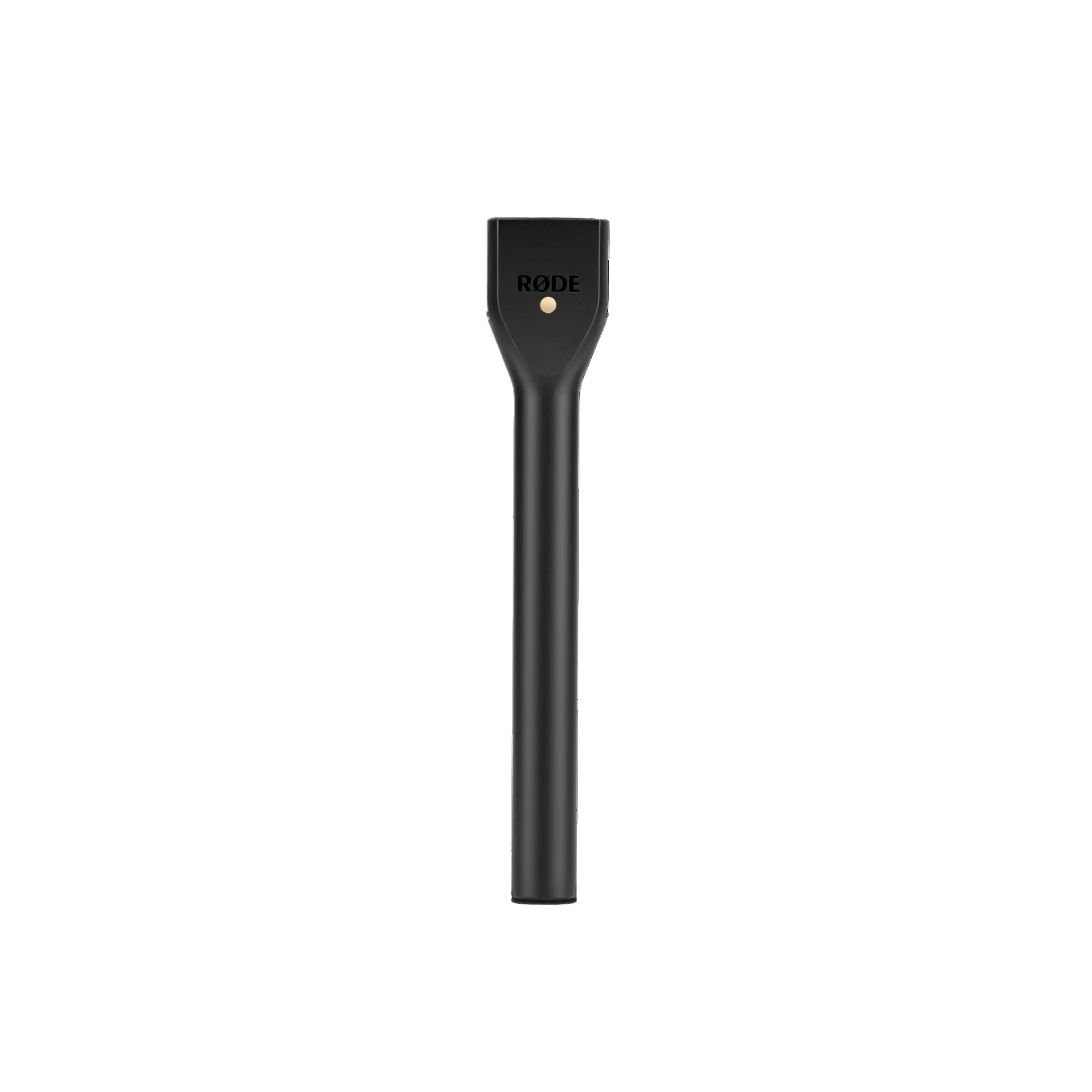 RODE Wireless GO handle close-up of rubberised grip texture for secure handheld mic recording