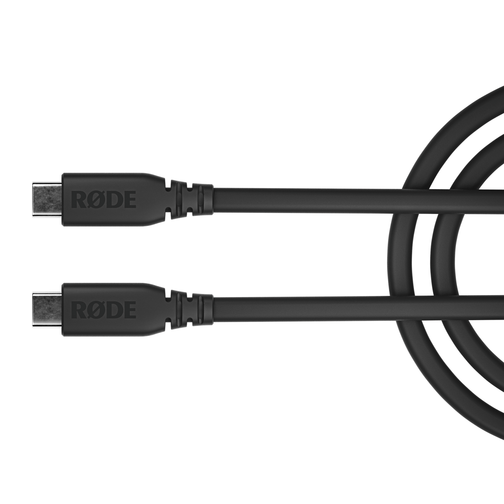 Close-up of RODE 1.5m flat cable surface texture and flexible ribbon cable construction