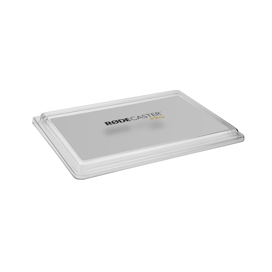 Left side profile of RODE RODECaster II Pro Cover showing snug console-hugging fit