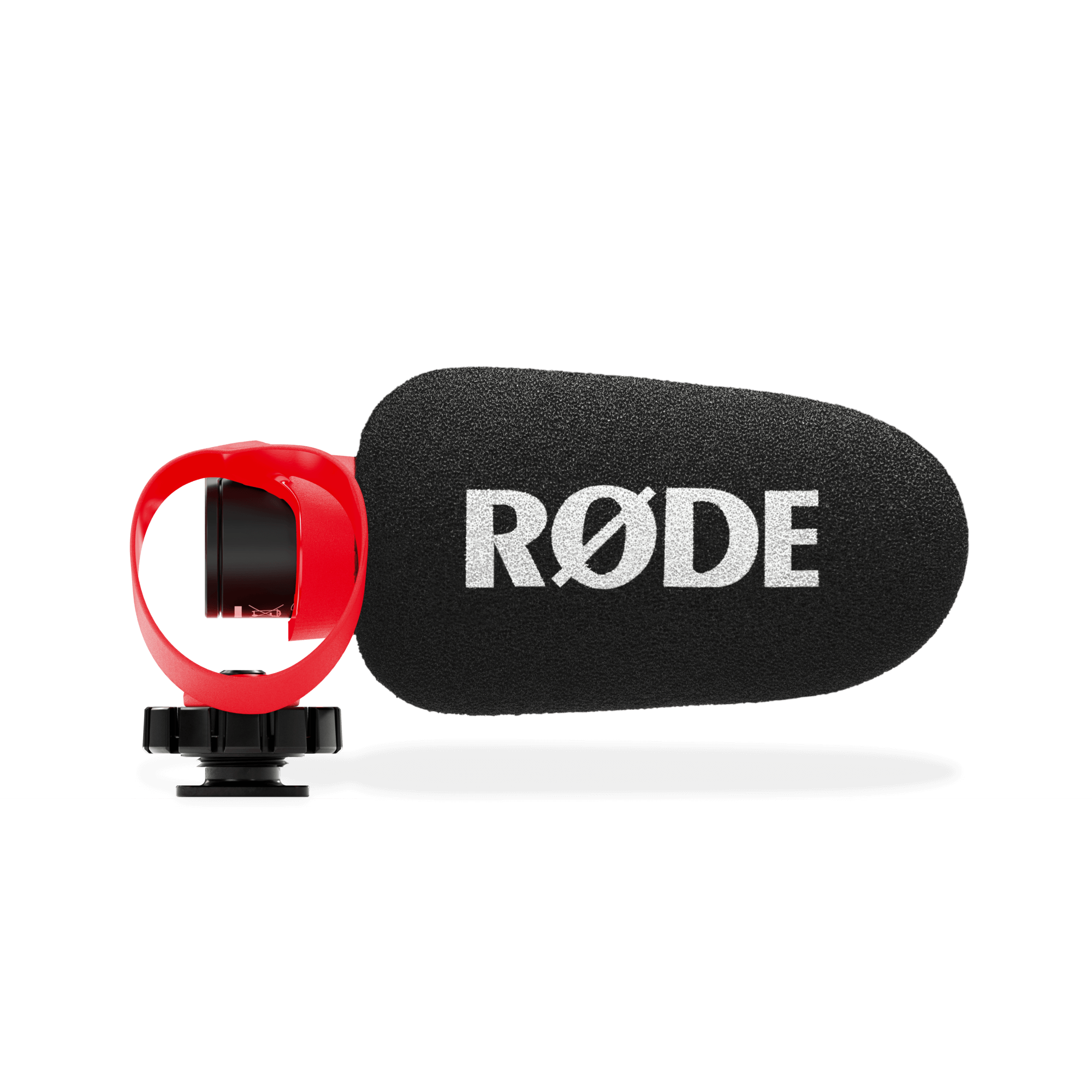 Rode VideoMicro II compact on camera directional microphone front view  and Rode VideoMicro II compact directional microphone mounted on mirrorless camera during filming